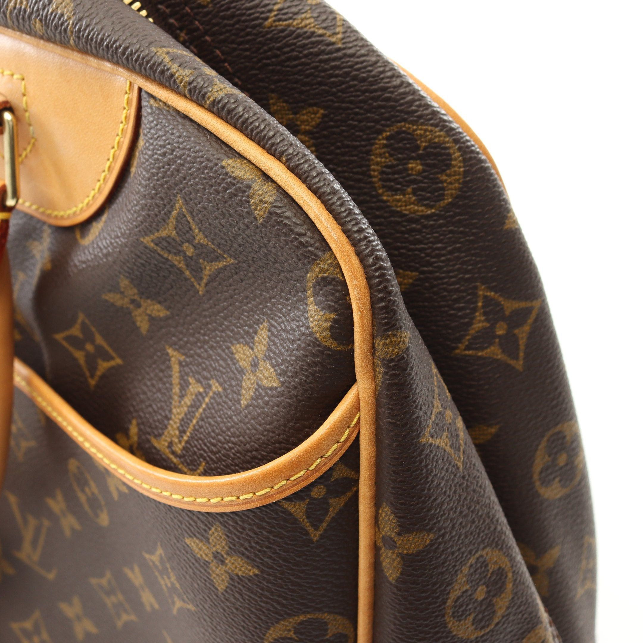 Louis Vuitton Louis Vuitton Deauville Bowling Vanity Monogram Handbag Leather Brown Size ONE SIZE - 10 Thumbnail