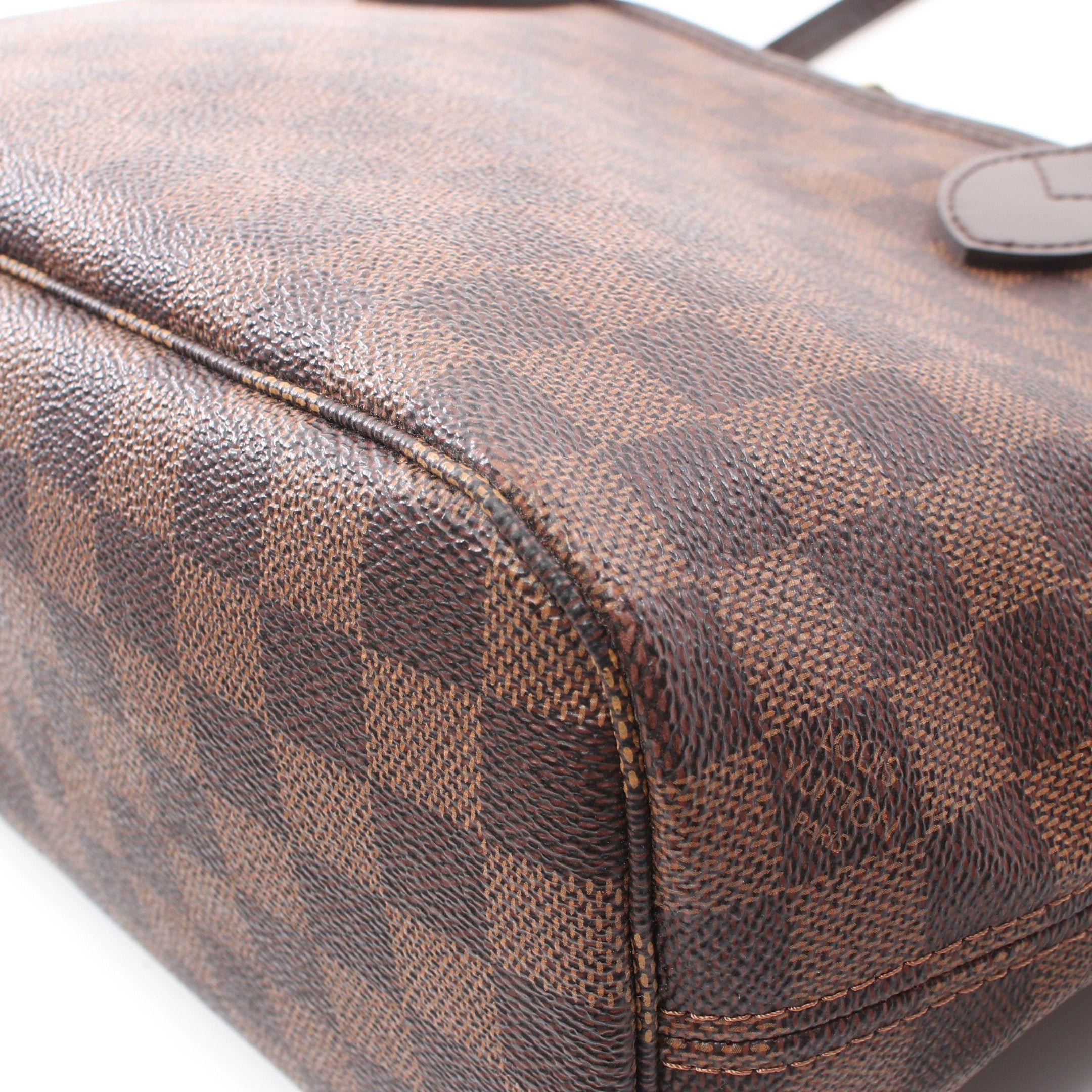 Louis Vuitton Louis Vuitton Neverfull Pm Damier Ebene Handbag Tote Bag Leather Brown Size ONE SIZE - 7 Thumbnail