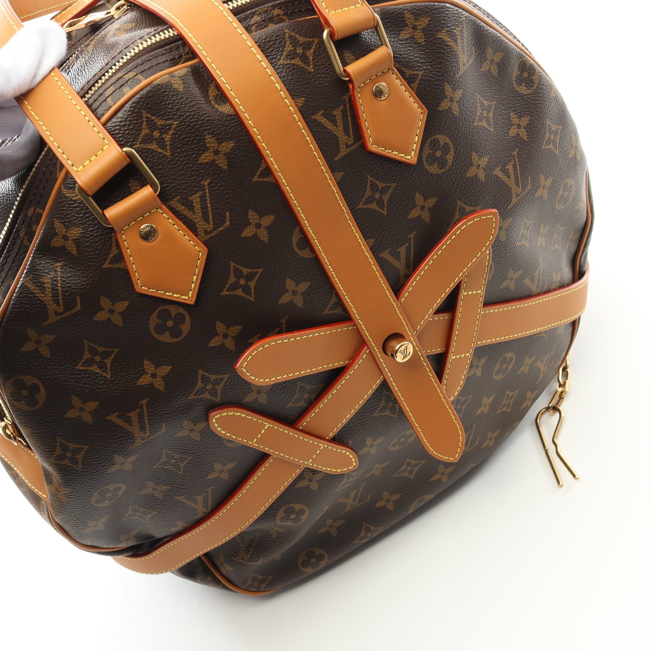 Louis Vuitton Louis Vuitton Soft Hat Trunk Monogram Boston Bag Leather Brown Size ONE SIZE - 7 Thumbnail