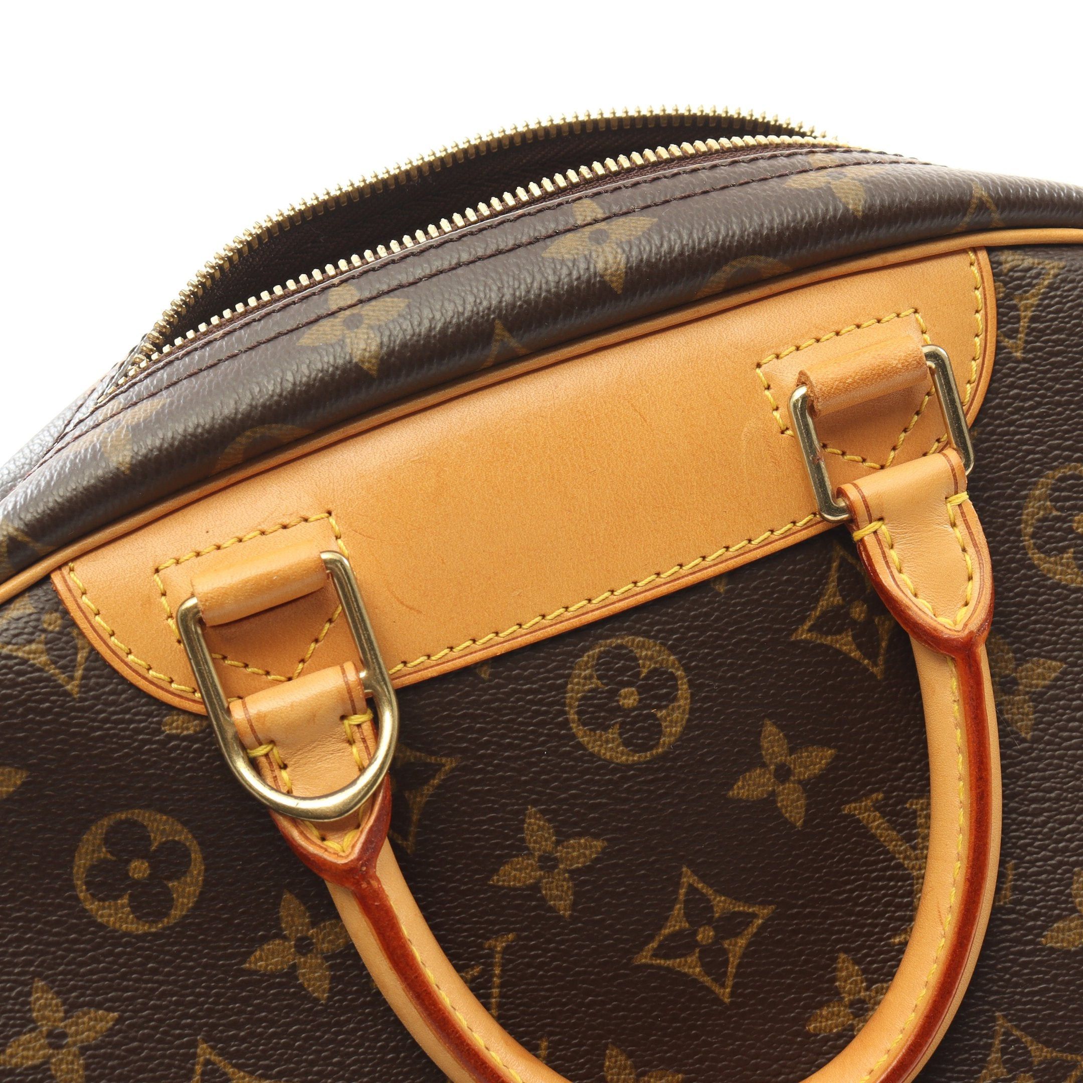 Louis Vuitton Louis Vuitton Trouville Monogram Handbag Leather Brown Size ONE SIZE - 10 Thumbnail