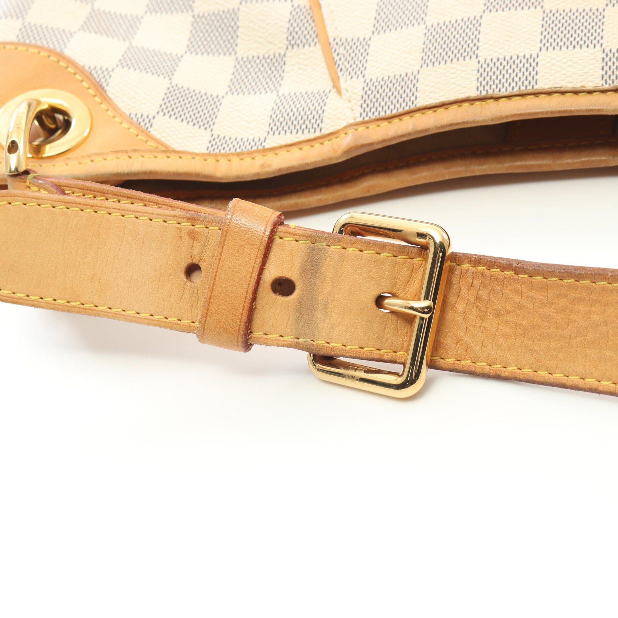 Louis Vuitton Louis Vuitton Galliera Pm Damier Azur One Shoulder Bag Leather White Size ONE SIZE - 10 Thumbnail