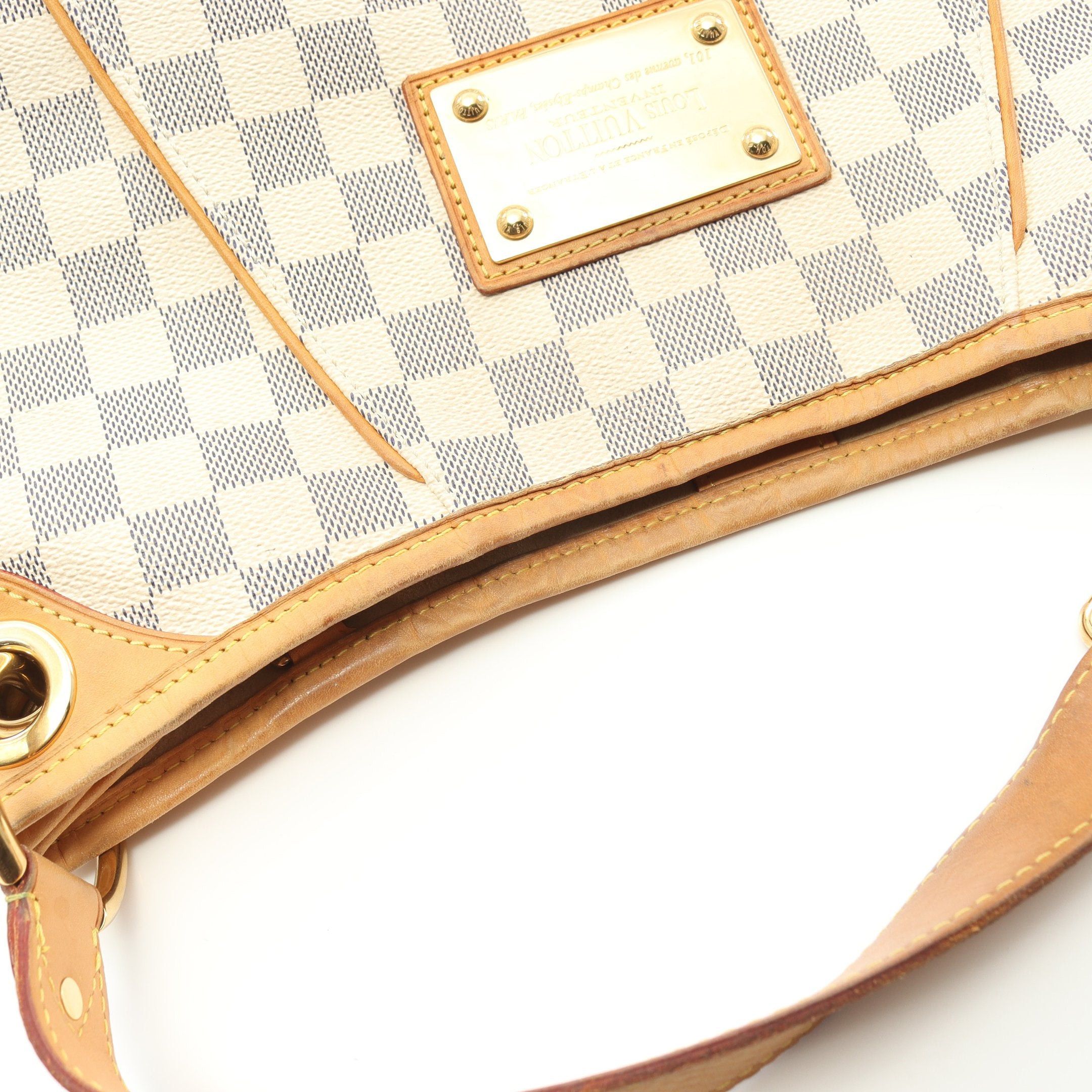 Louis Vuitton Louis Vuitton Galliera Pm Damier Azur One Shoulder Bag Leather White Size ONE SIZE - 6 Thumbnail