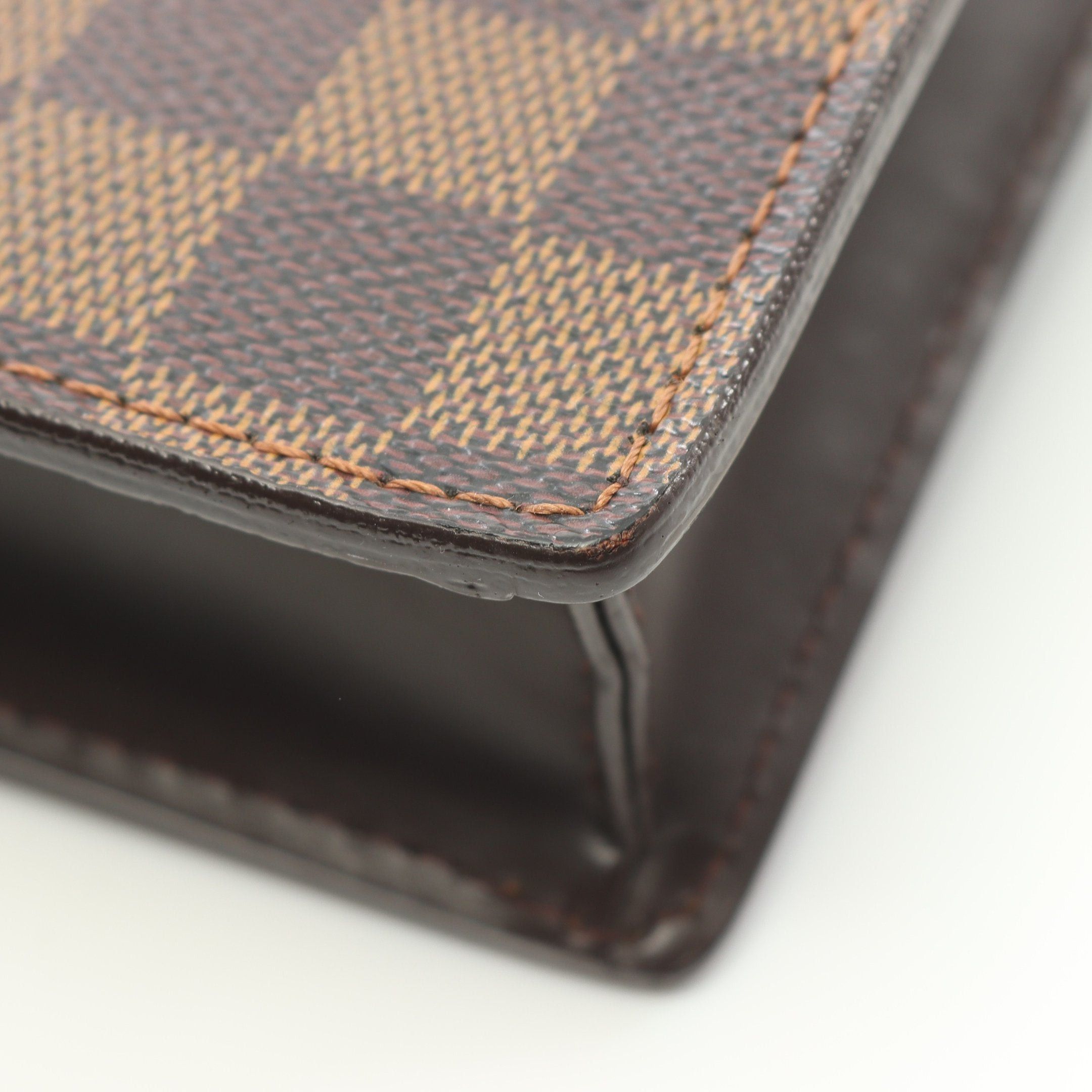 Louis Vuitton Louis Vuitton Portobello Damier Ebene Shoulder Bag Leather Brown Size ONE SIZE - 6 Thumbnail