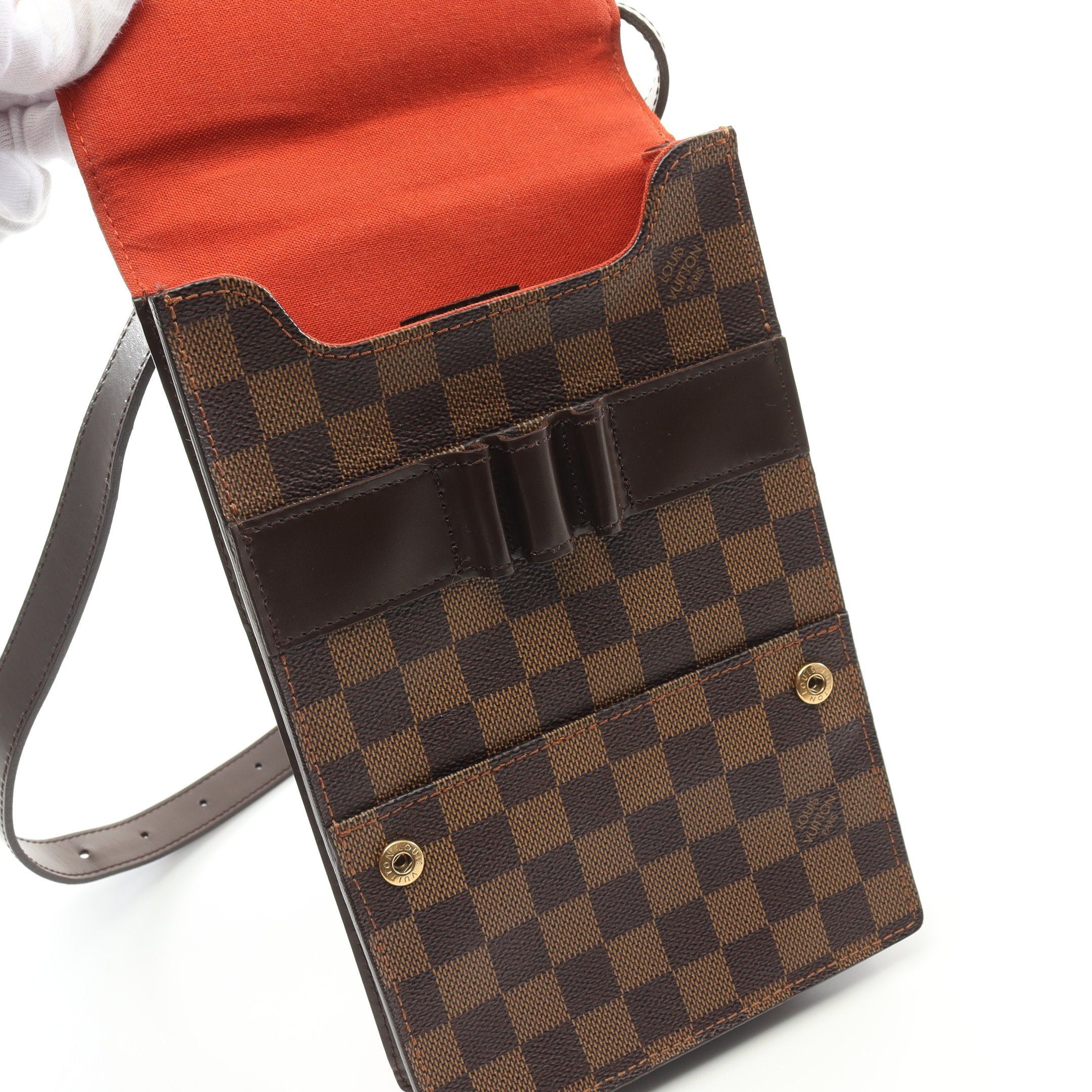 Louis Vuitton Louis Vuitton Portobello Damier Ebene Shoulder Bag Leather Brown Size ONE SIZE - 7 Thumbnail