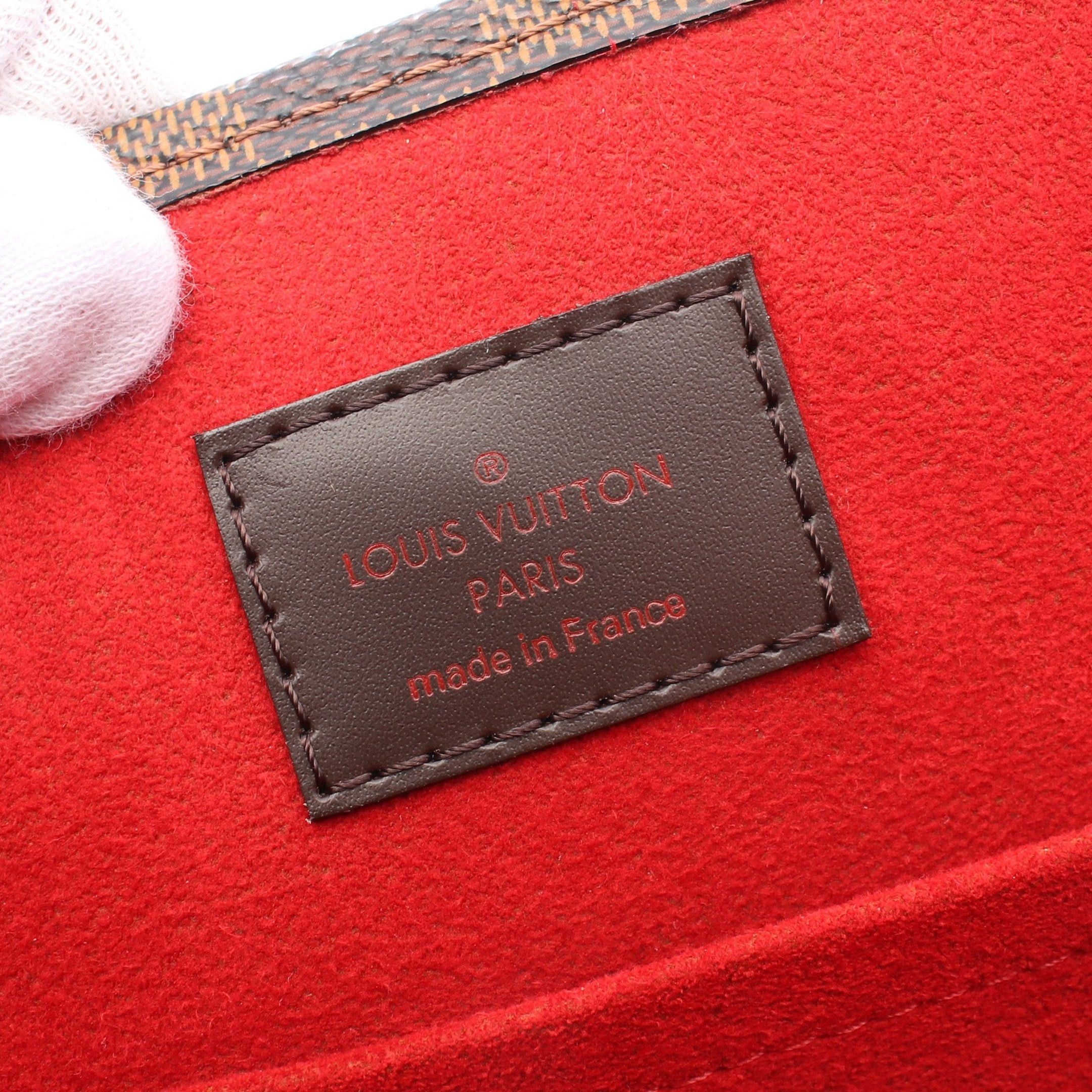 Louis Vuitton Louis Vuitton Sac Plat Damier Ebene Handbag Tote Bag Leather Brown Size ONE SIZE - 4 Thumbnail