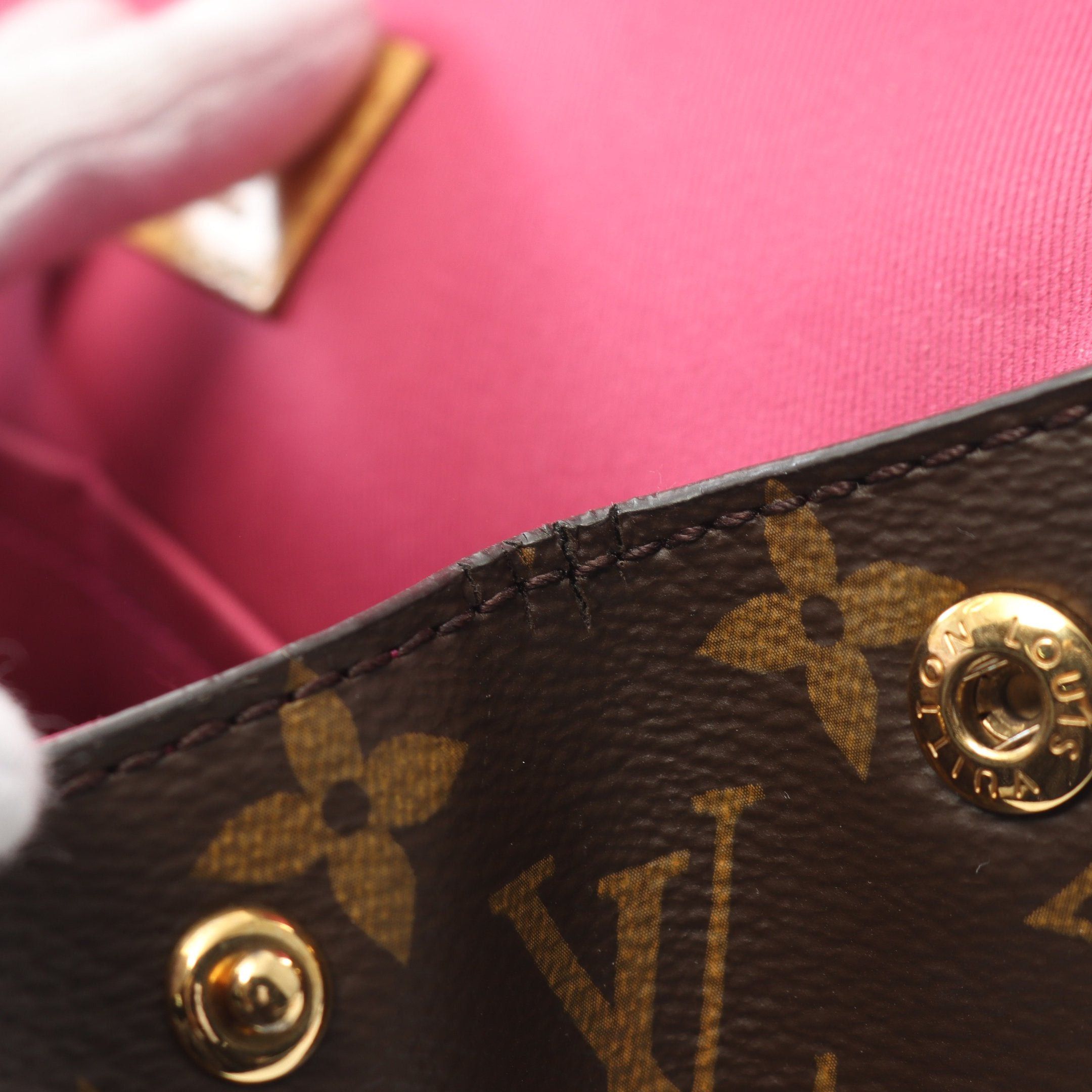 Louis Vuitton Louis Vuitton Cluny Bb Monogram Rose Handbag Leather Brown Size ONE SIZE - 7 Thumbnail