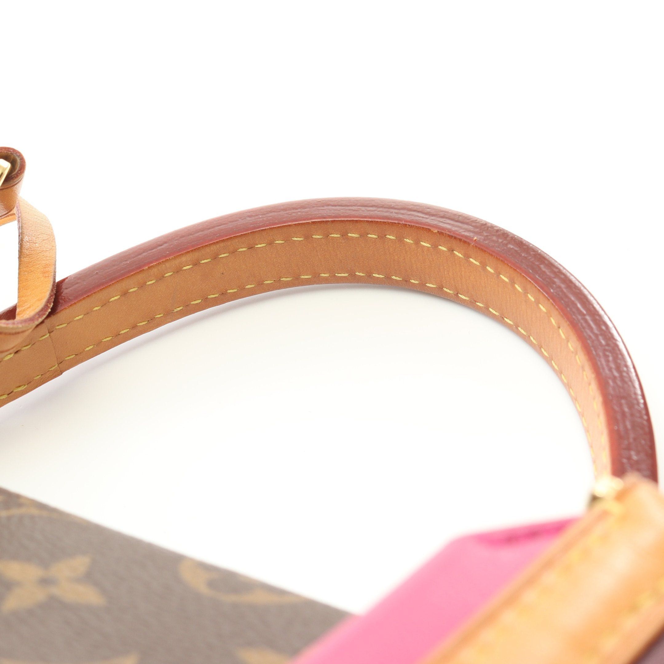 Louis Vuitton Louis Vuitton Cluny Bb Monogram Rose Handbag Leather Brown Size ONE SIZE - 9 Thumbnail