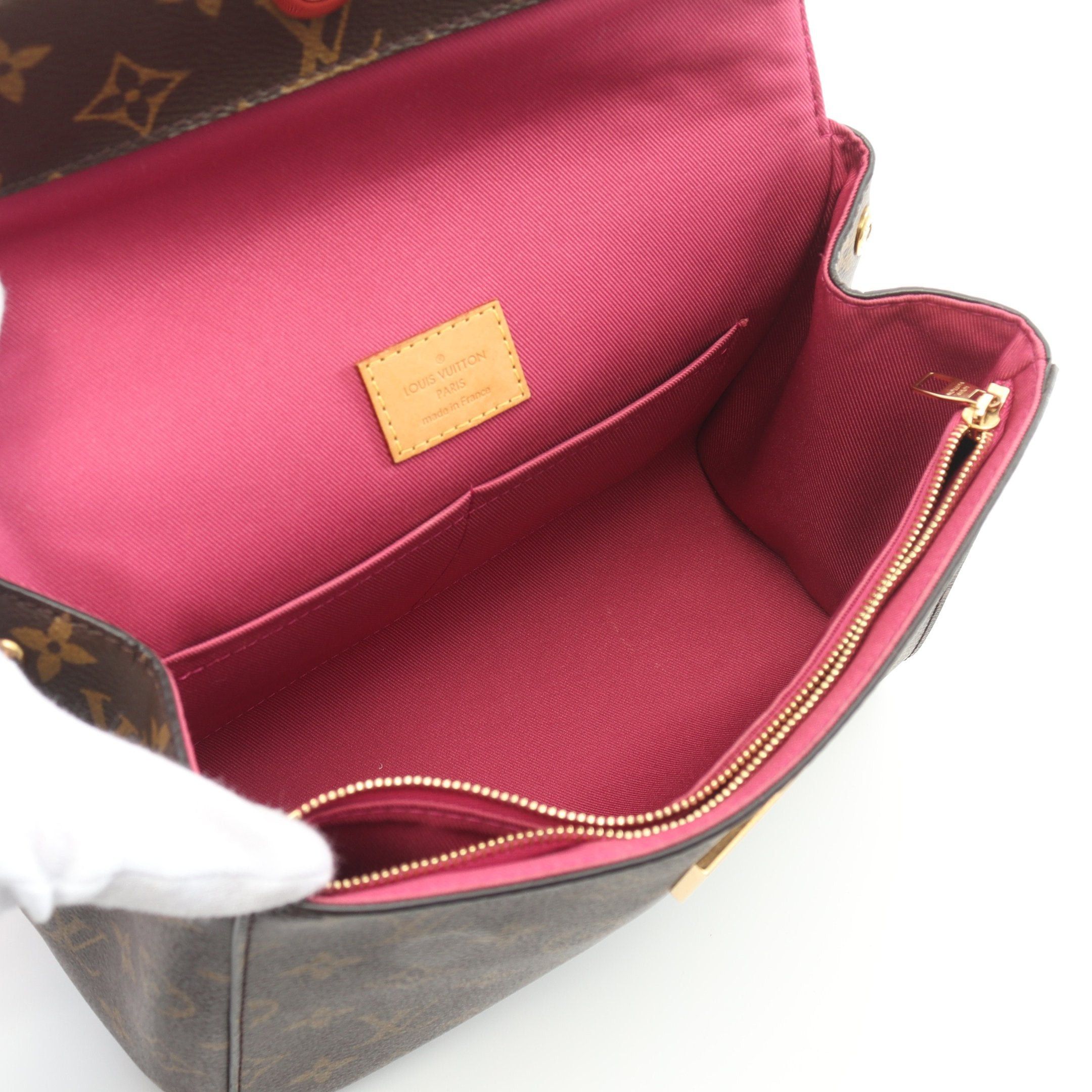 Louis Vuitton Louis Vuitton Cluny Bb Monogram Rose Handbag Leather Brown Size ONE SIZE - 3 Thumbnail
