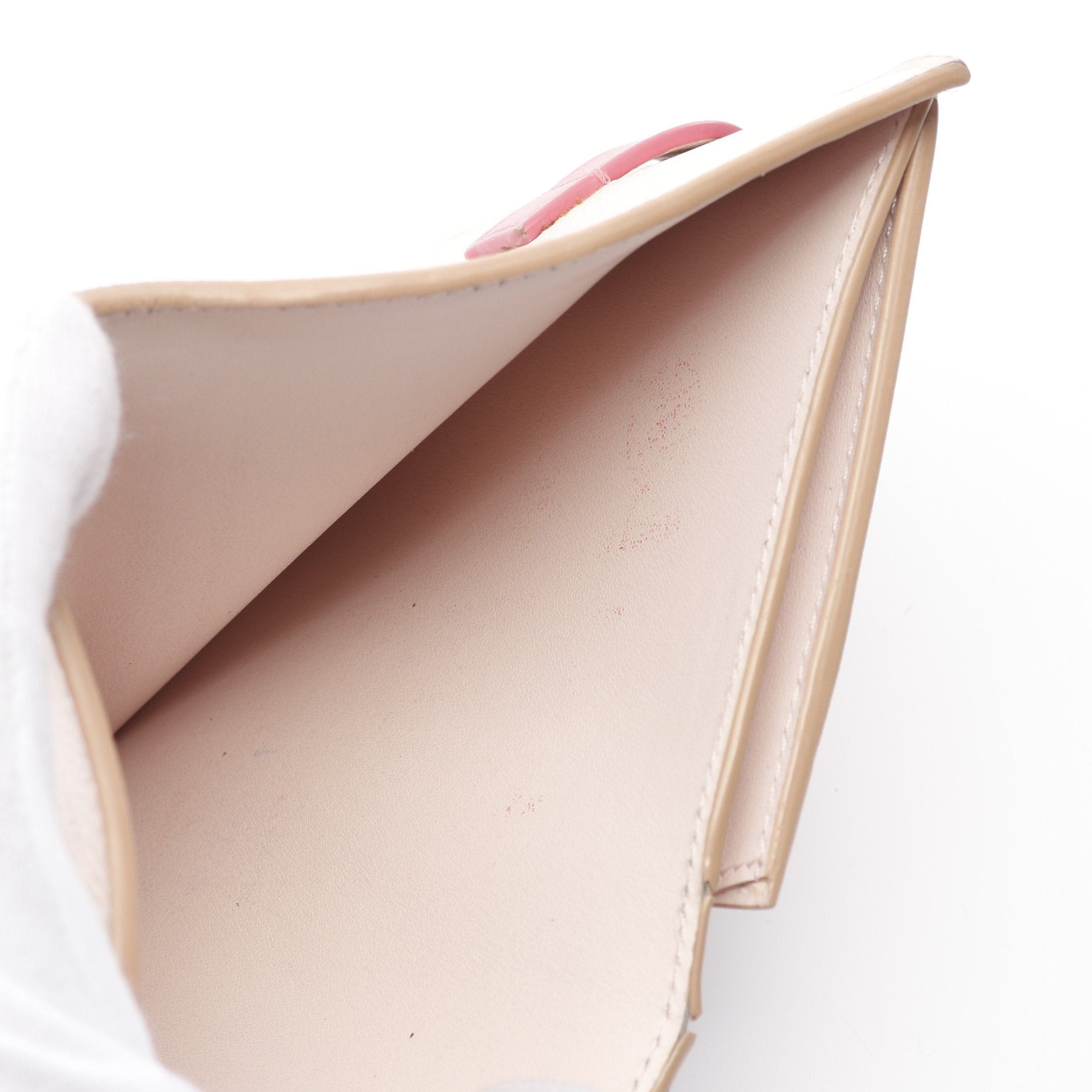 Celine Celine Medium Strap Wallet Bi-Fold Leather Light Pink Size ONE SIZE - 6 Thumbnail