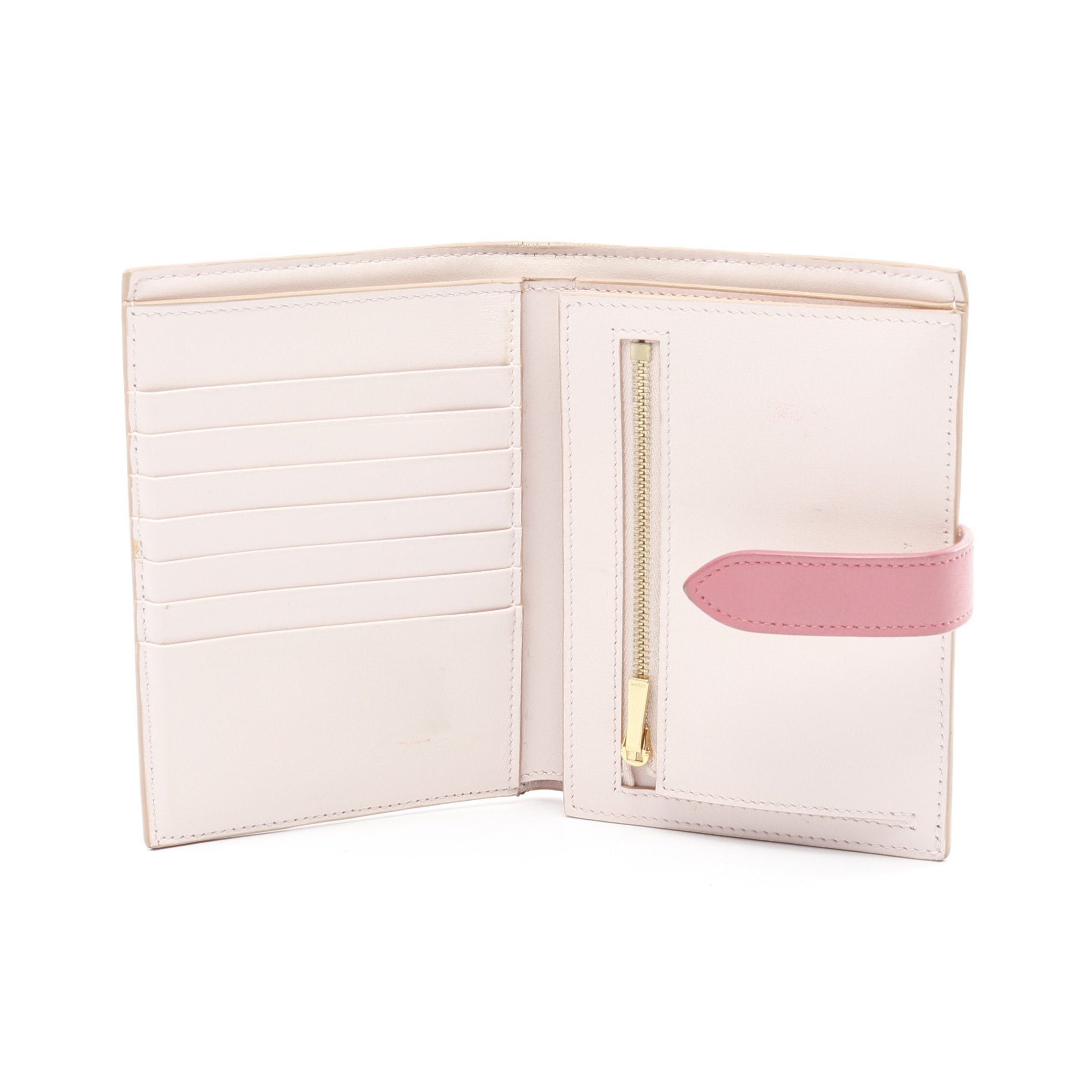 Celine Celine Medium Strap Wallet Bi-Fold Leather Light Pink Size ONE SIZE - 3 Thumbnail