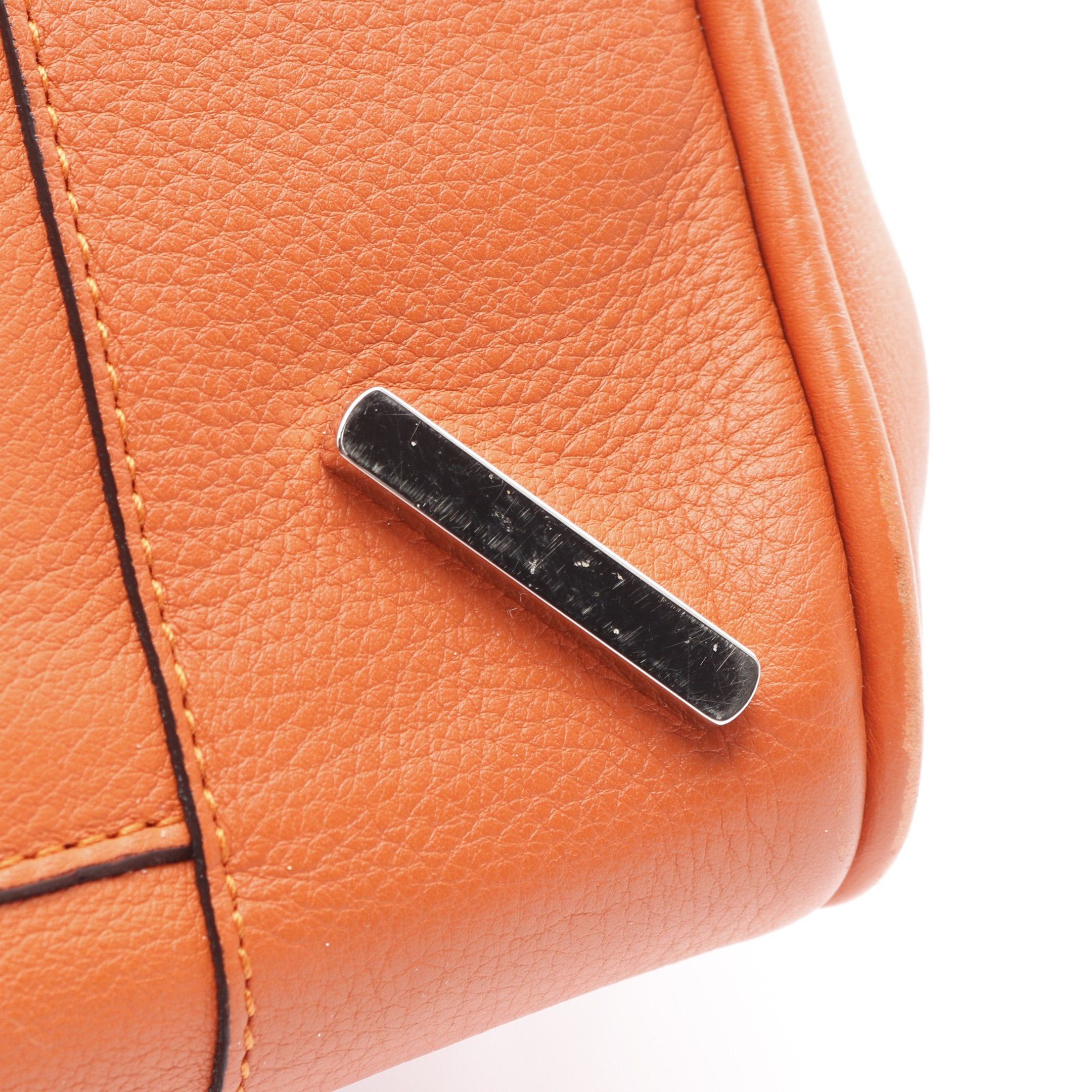 Loewe Loewe Amazona75 Large Handbag Leather Orange Size ONE SIZE - 10 Thumbnail