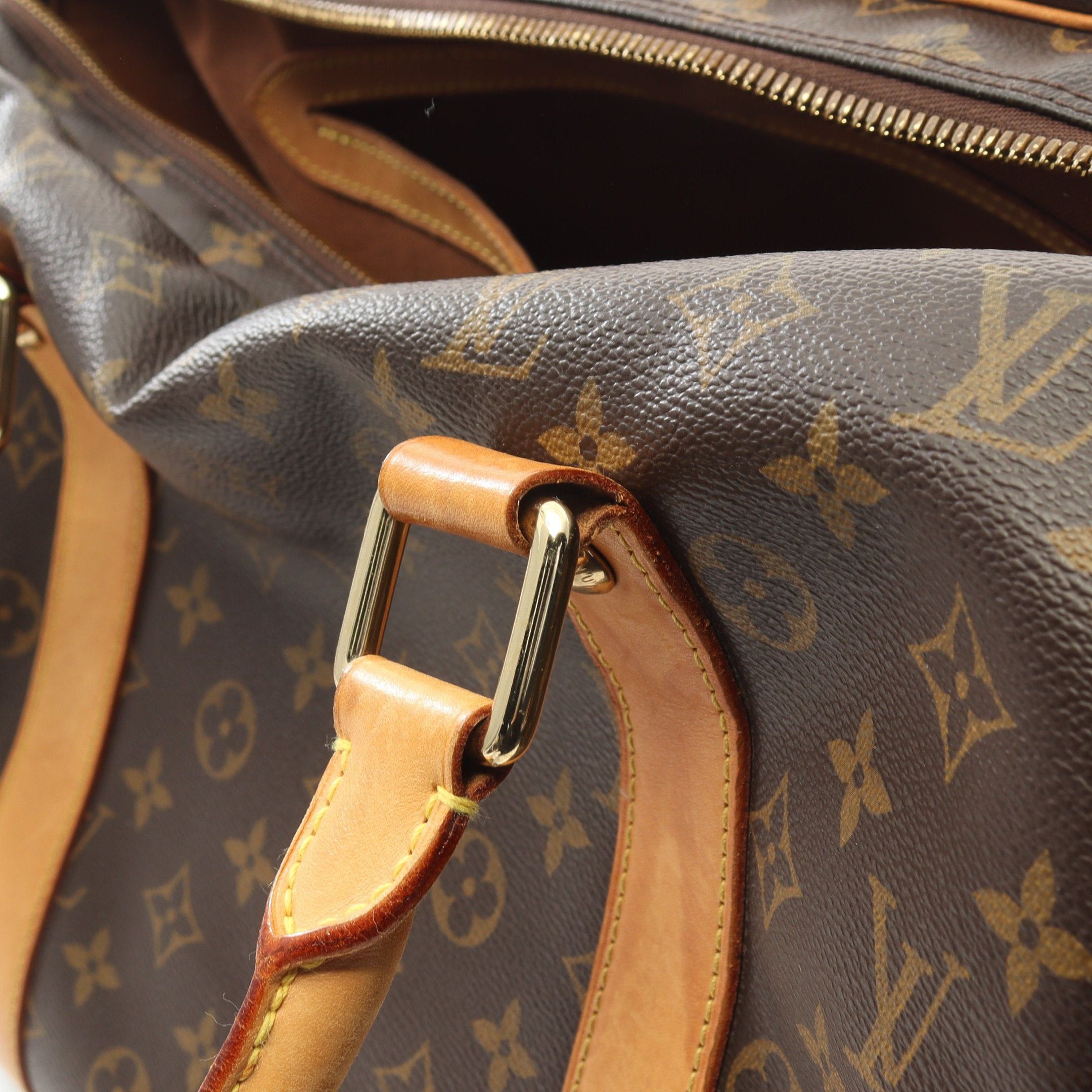 Louis Vuitton Louis Vuitton Carryall Monogram Boston Bag Leather Brown Size ONE SIZE - 10 Thumbnail