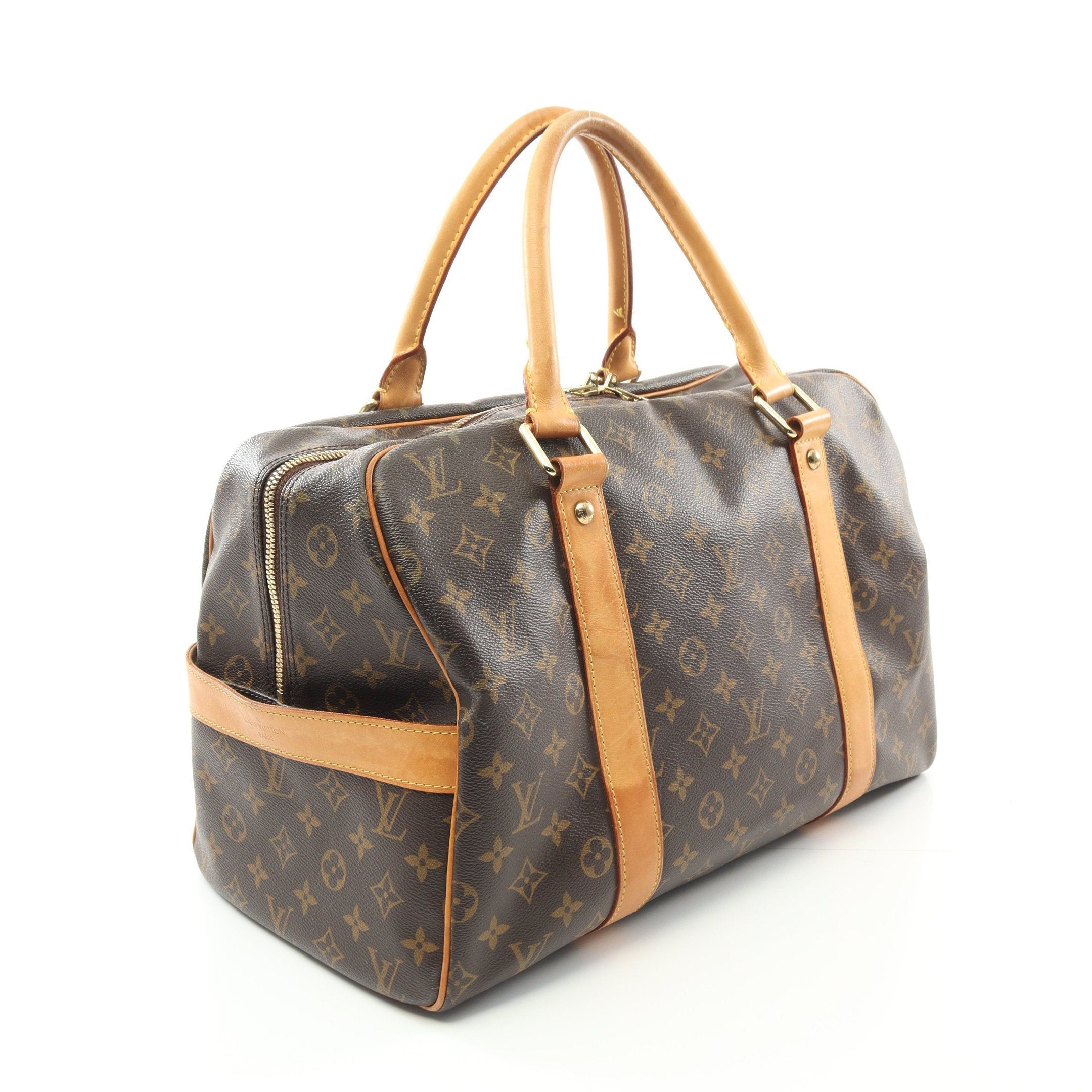 Louis Vuitton Louis Vuitton Carryall Monogram Boston Bag Leather Brown Size ONE SIZE - 2 Thumbnail