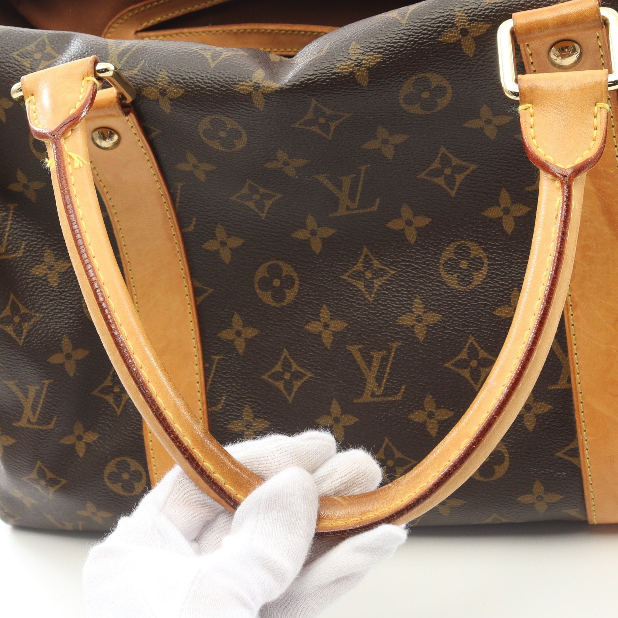 Louis Vuitton Louis Vuitton Carryall Monogram Boston Bag Leather Brown Size ONE SIZE - 8 Thumbnail