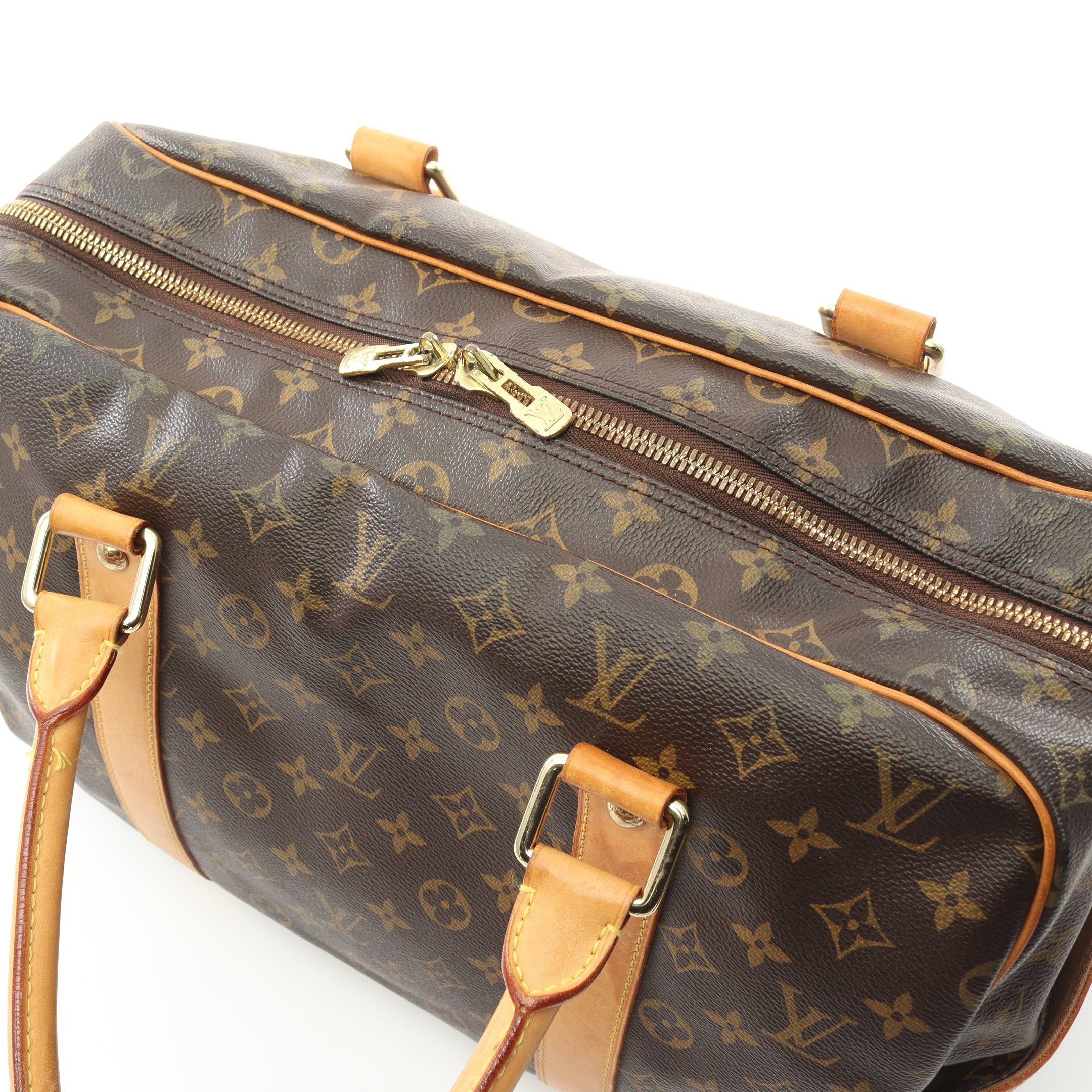 Louis Vuitton Louis Vuitton Carryall Monogram Boston Bag Leather Brown Size ONE SIZE - 6 Thumbnail