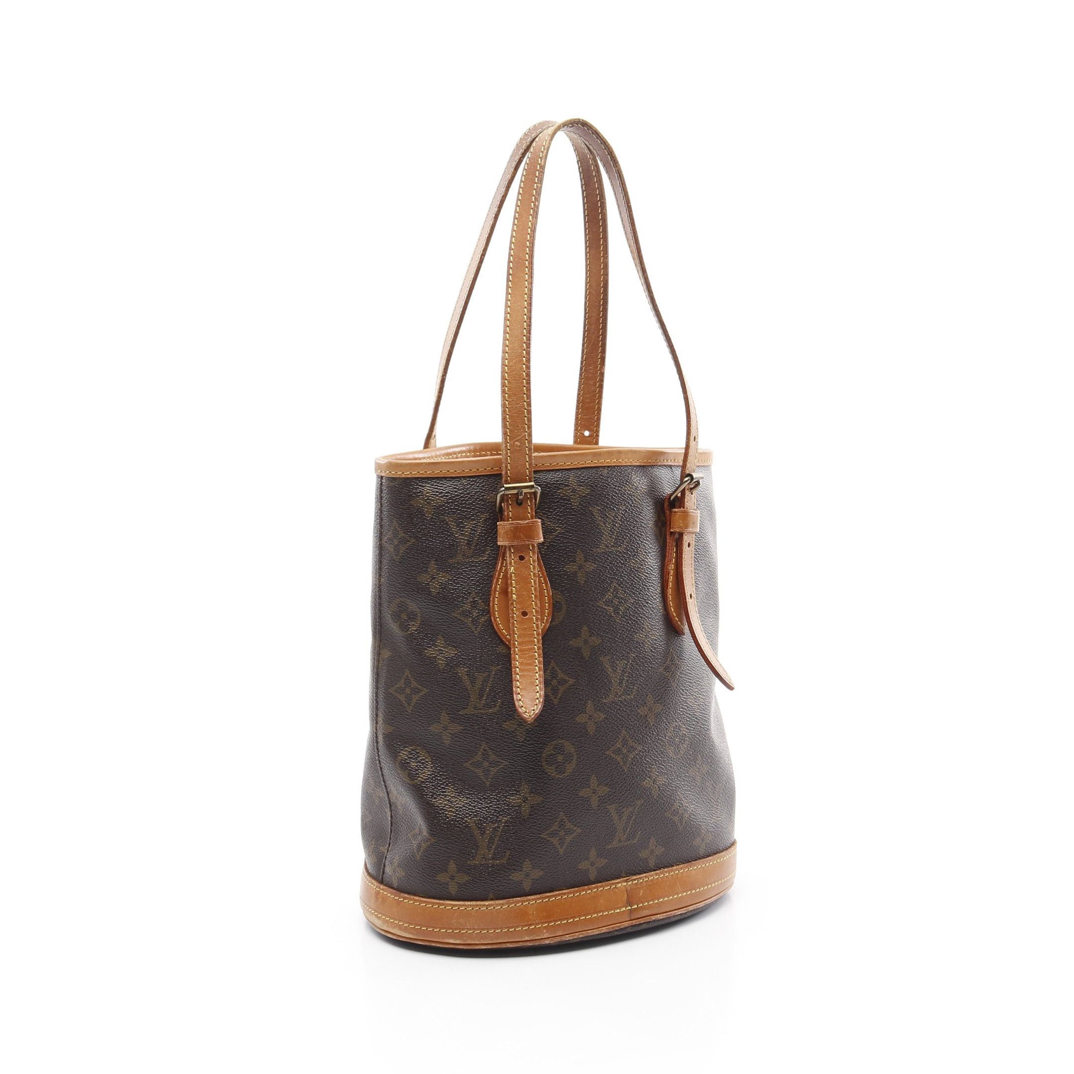 Louis Vuitton Louis Vuitton Bucket Pm Monogram Handbag Leather Brown Size ONE SIZE - 2 Thumbnail