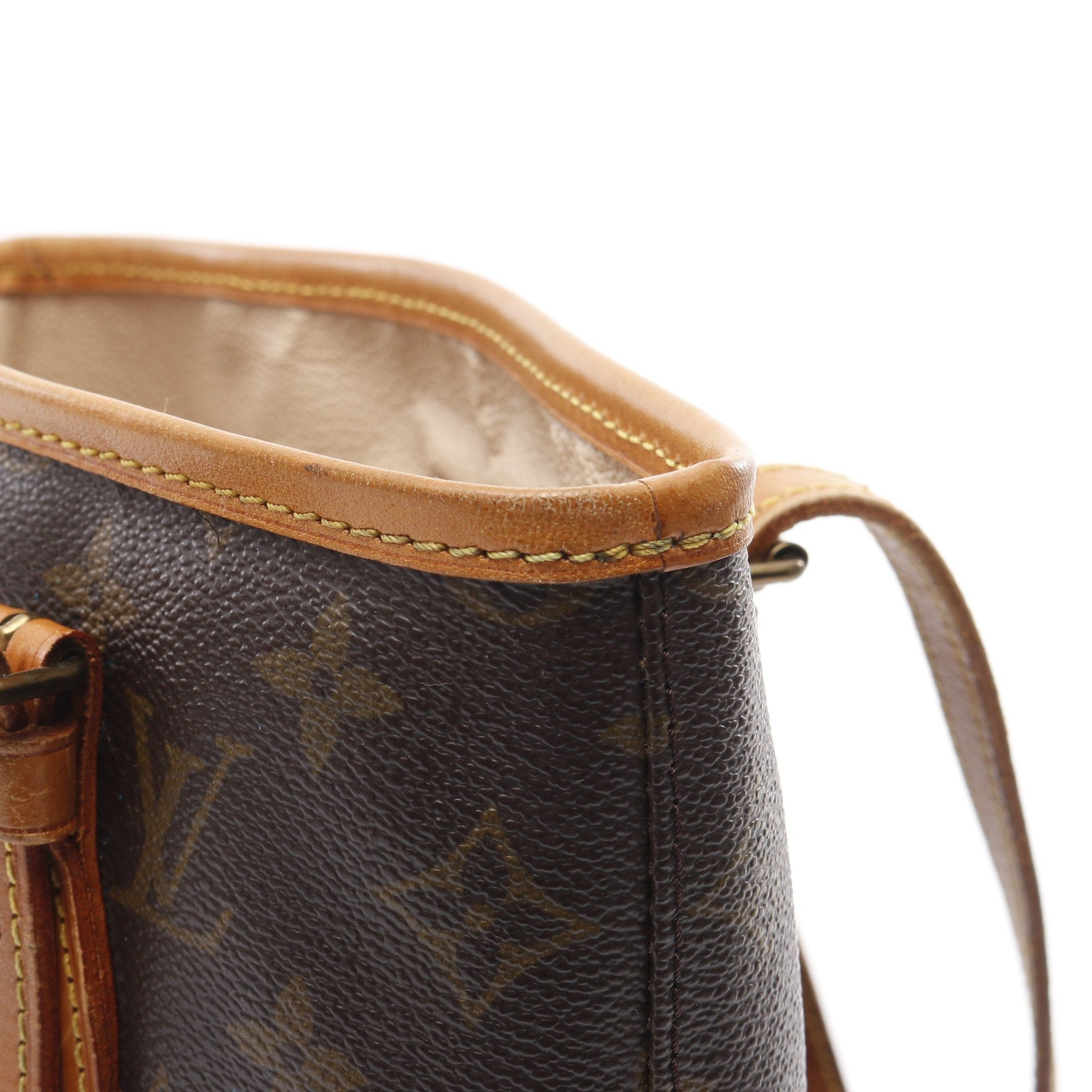 Louis Vuitton Louis Vuitton Bucket Pm Monogram Handbag Leather Brown Size ONE SIZE - 13 Thumbnail
