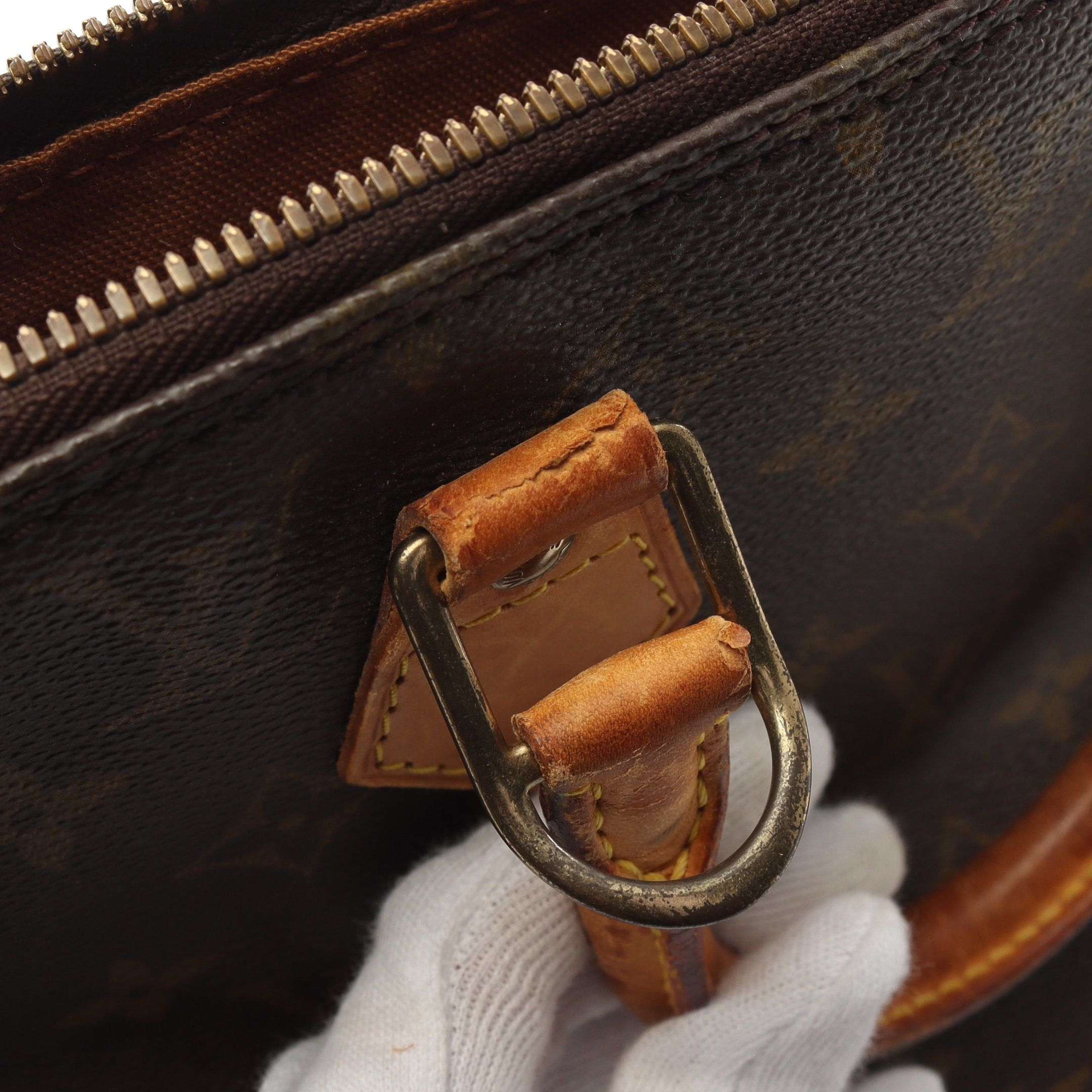 Louis Vuitton Louis Vuitton Alma Pm Monogram Handbag Leather Brown Shoulder Strap Sold Separately Size ONE SIZE - 11 Thumbnail