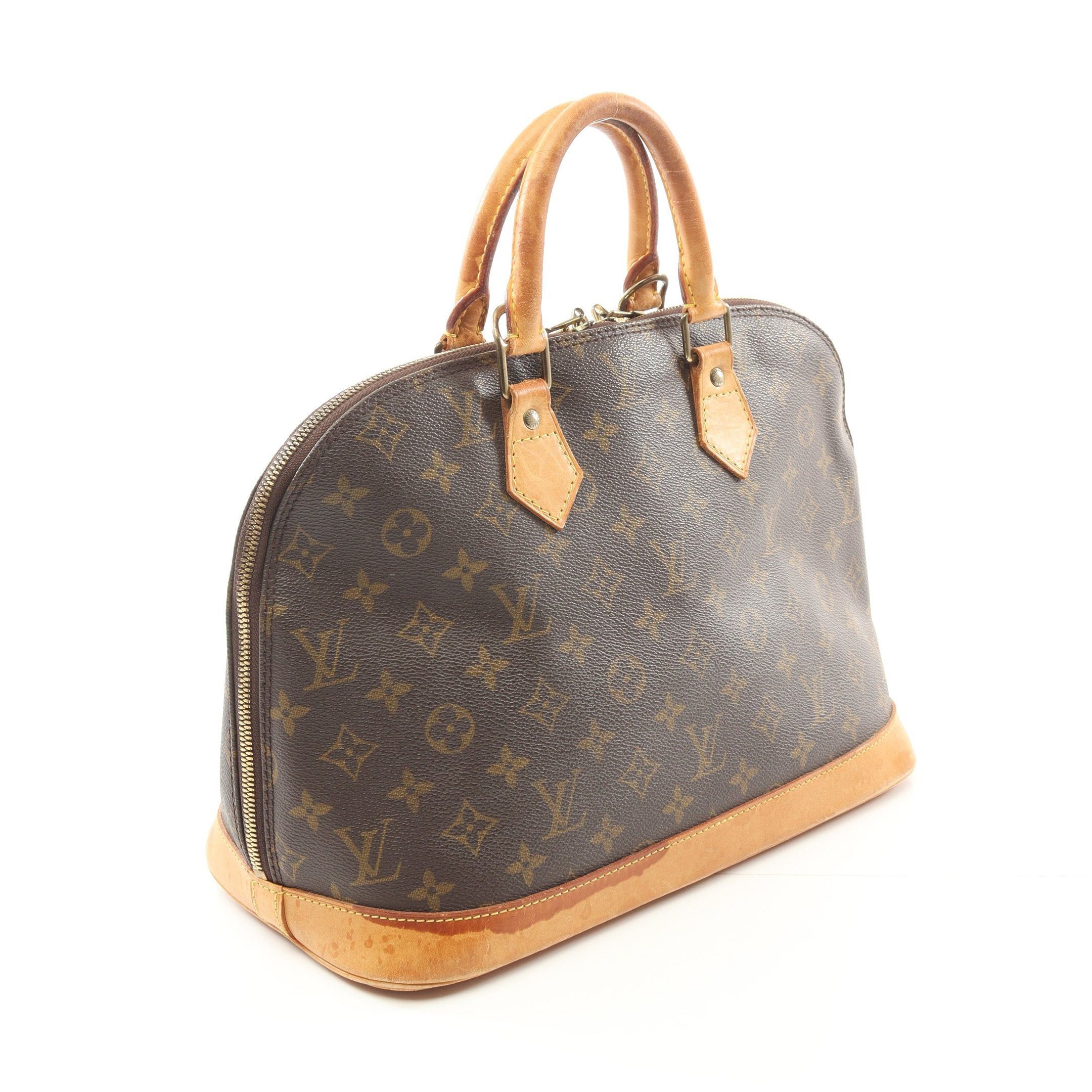 Louis Vuitton Louis Vuitton Alma Pm Monogram Handbag Leather Brown Shoulder Strap Sold Separately Size ONE SIZE - 2 Thumbnail