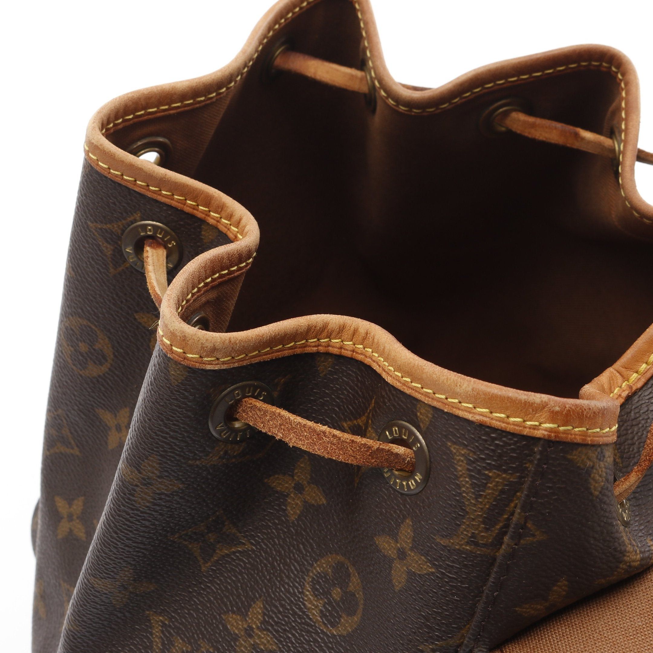 Louis Vuitton Louis Vuitton Montsouris Mm Monogram Backpack Rucksack Leather Brown Size ONE SIZE - 10 Thumbnail
