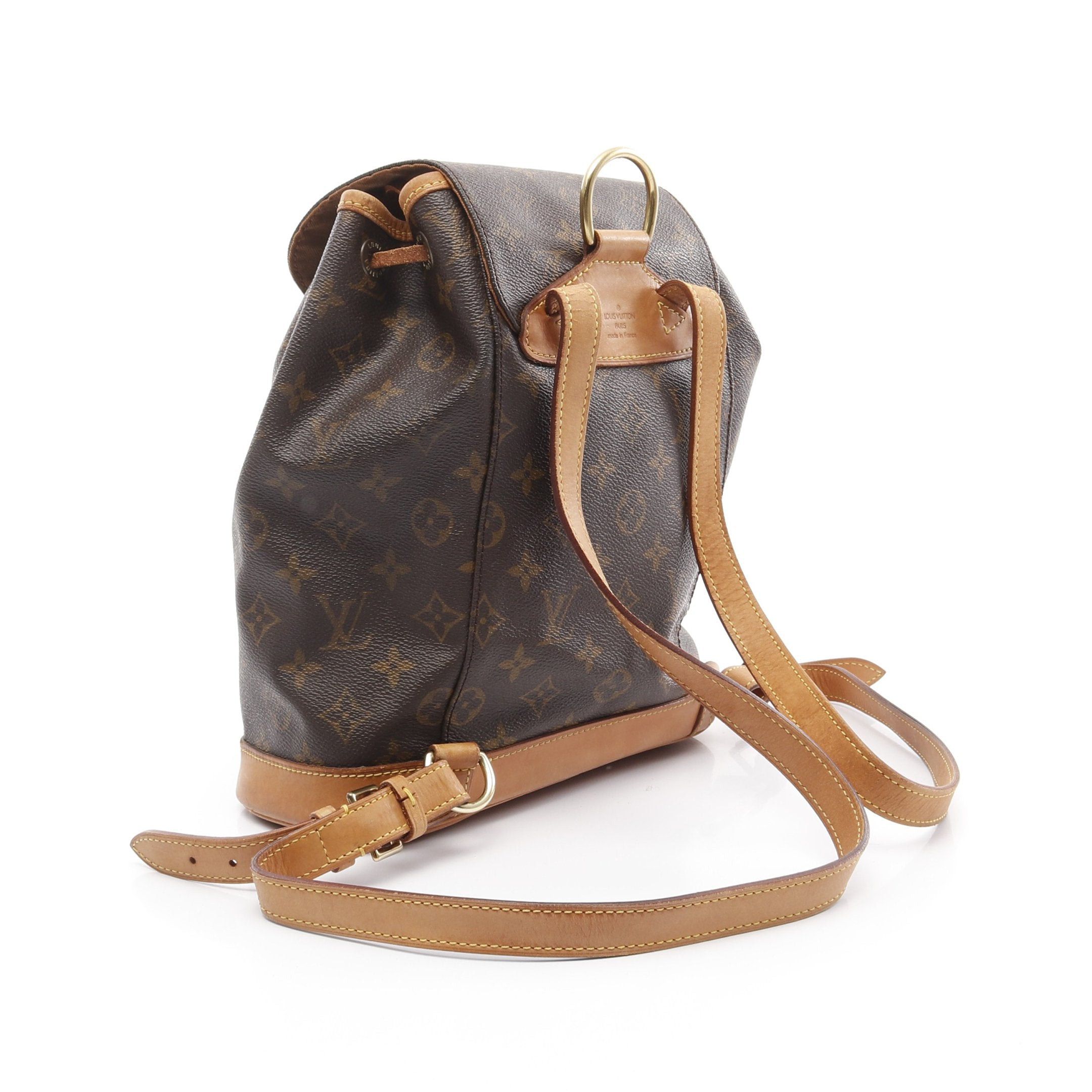 Louis Vuitton Louis Vuitton Montsouris Mm Monogram Backpack Rucksack Leather Brown Size ONE SIZE - 2 Thumbnail
