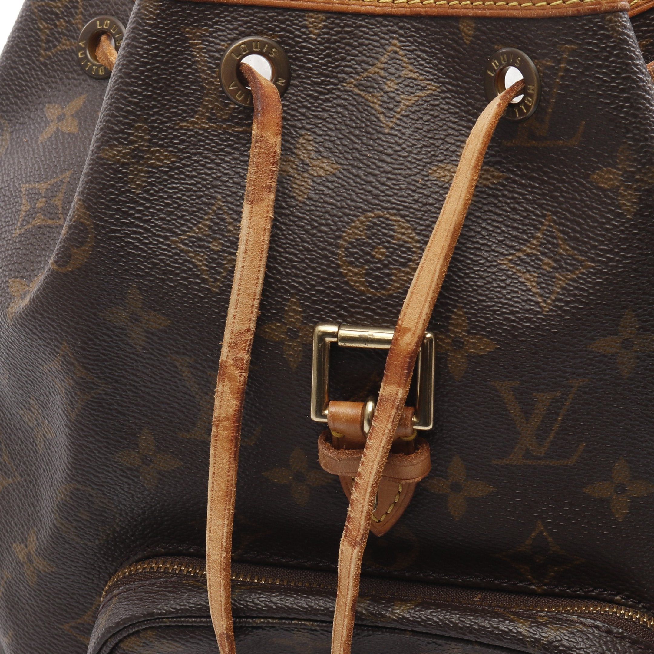 Louis Vuitton Louis Vuitton Montsouris Mm Monogram Backpack Rucksack Leather Brown Size ONE SIZE - 9 Thumbnail