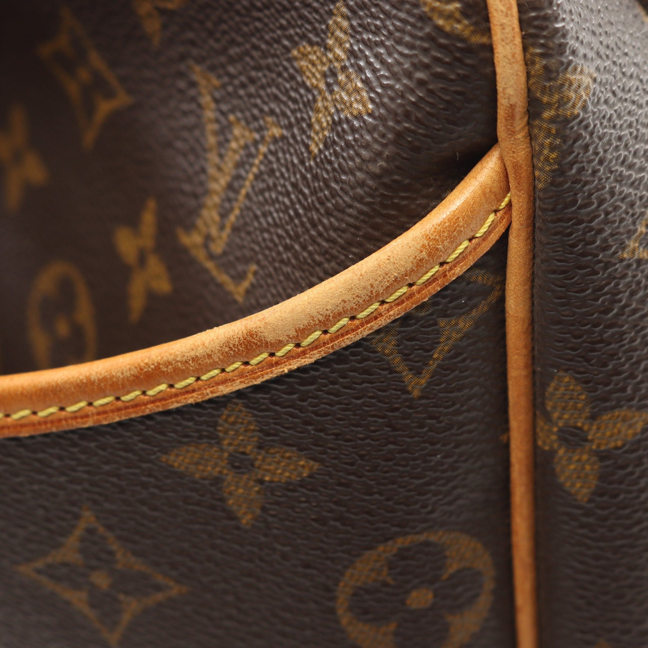 Louis Vuitton Louis Vuitton Deauville Bowling Vanity Monogram Handbag Leather Brown Size ONE SIZE - 10 Thumbnail