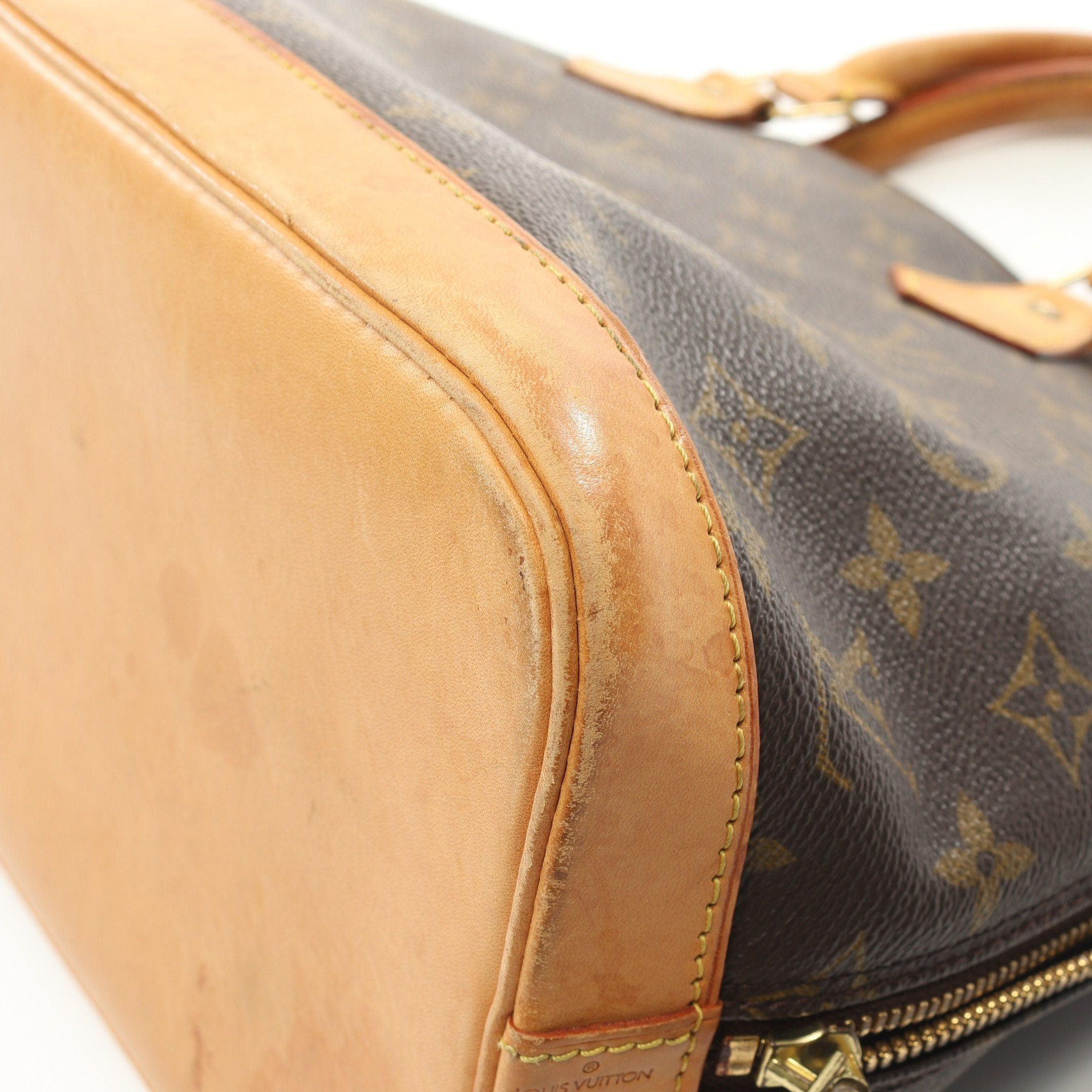 Louis Vuitton Louis Vuitton Alma Pm Monogram Handbag Leather Brown Size ONE SIZE - 8 Thumbnail
