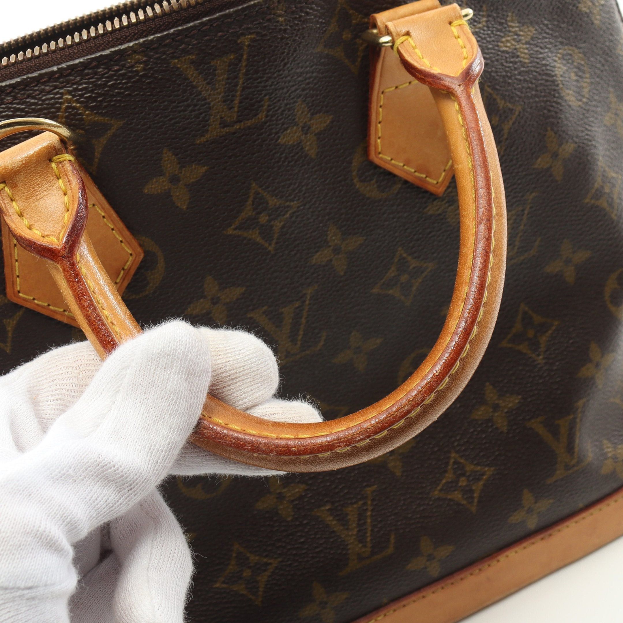 Louis Vuitton Louis Vuitton Alma Pm Monogram Handbag Leather Brown Size ONE SIZE - 10 Thumbnail