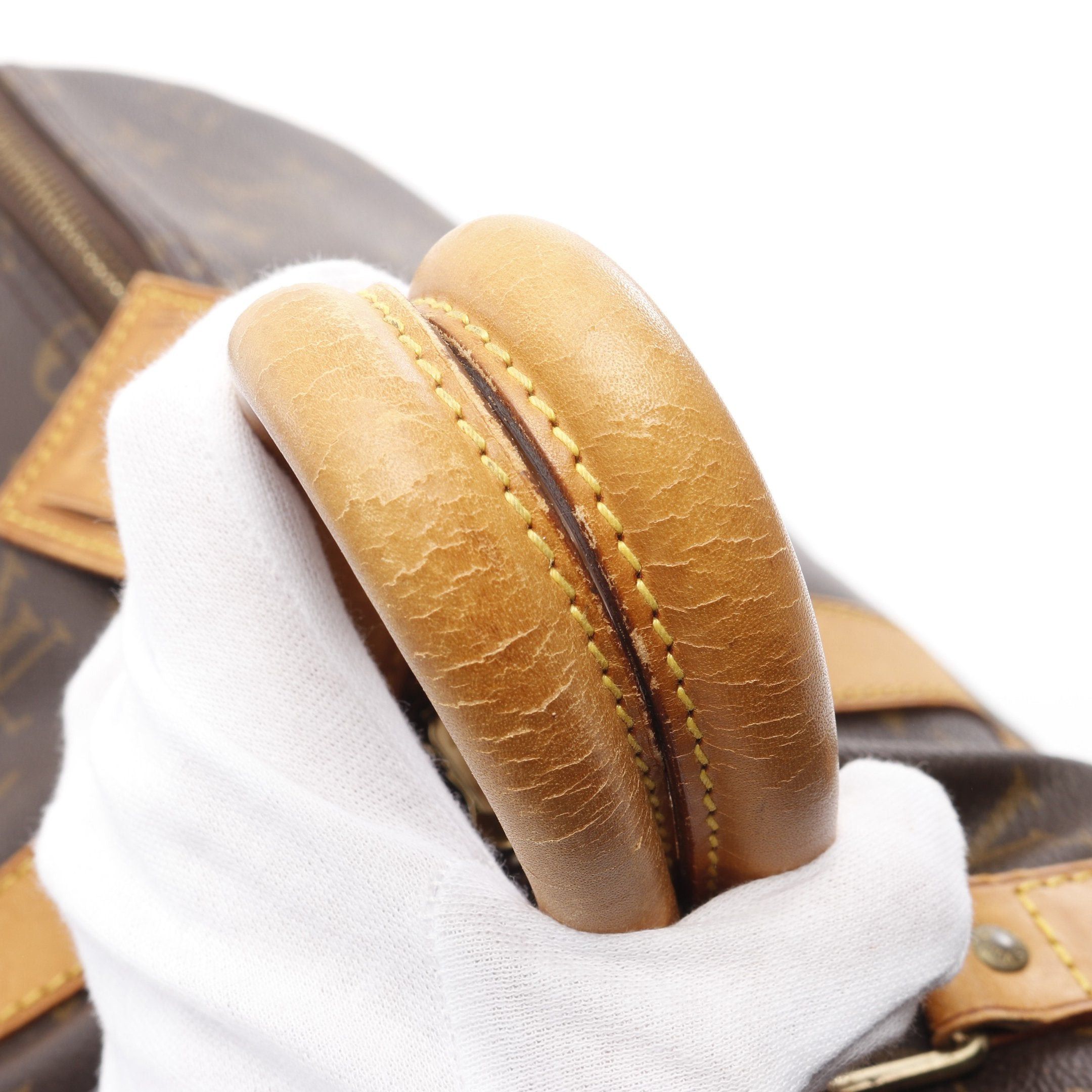 Louis Vuitton Louis Vuitton Keepall 50 Monogram Boston Bag Leather Brown Size ONE SIZE - 8 Thumbnail