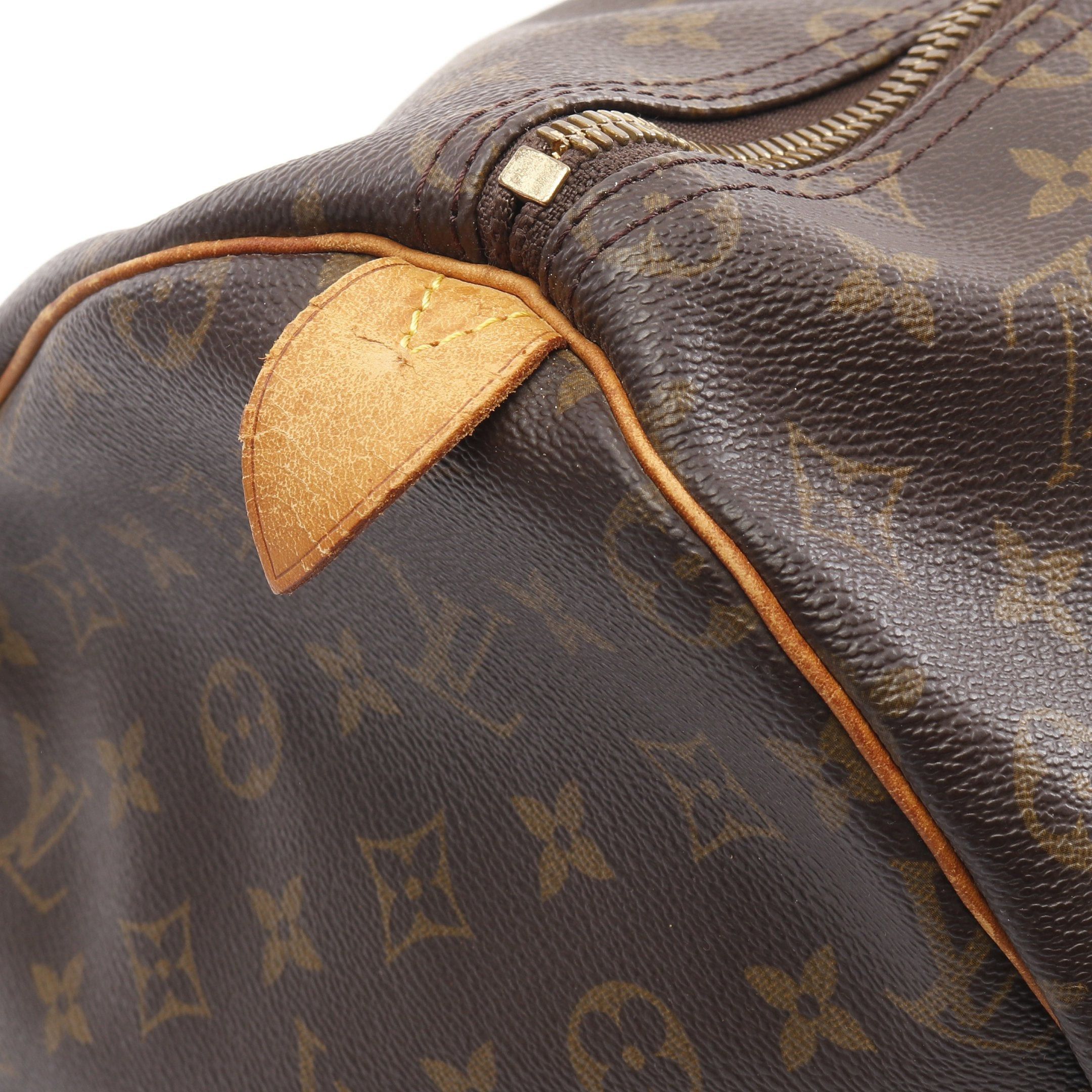Louis Vuitton Louis Vuitton Keepall 50 Monogram Boston Bag Leather Brown Size ONE SIZE - 13 Thumbnail