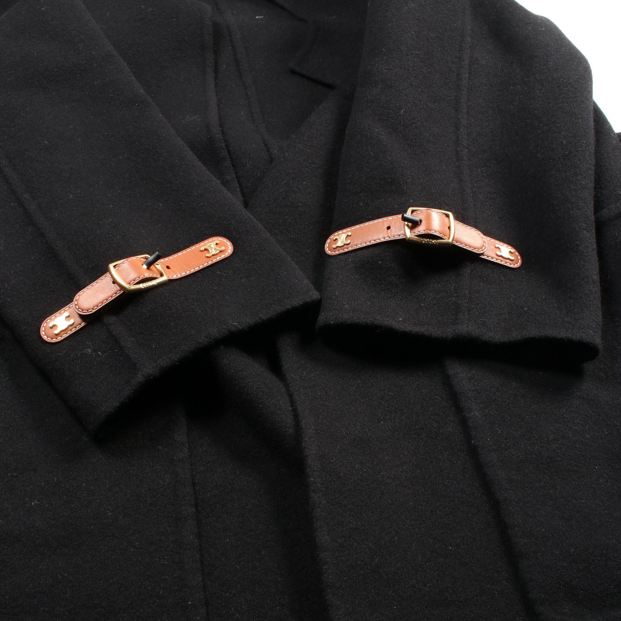 Celine Celine Bathrobes Coat Cashmere Black Size ONE SIZE - 5 Thumbnail