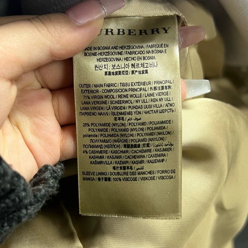 Burberry Burberry Double-Breasted Wool Overcoat in Purple Size US S / EU 44-46 / 1 - 6 Thumbnail