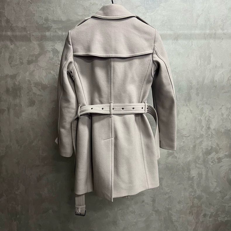 Burberry Burberry Double-Breasted Wool Overcoat in Purple Size US S / EU 44-46 / 1 - 7 Thumbnail