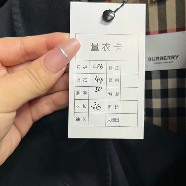 Burberry Burberry Navy Blue Double-Breasted Long Coat Size US M / EU 48-50 / 2 - 2 Thumbnail