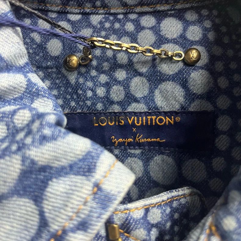 Louis Vuitton Louis Vuitton Blue Denim Pumpkin Pattern Jacket Size US M / EU 48-50 / 2 - 2 Thumbnail