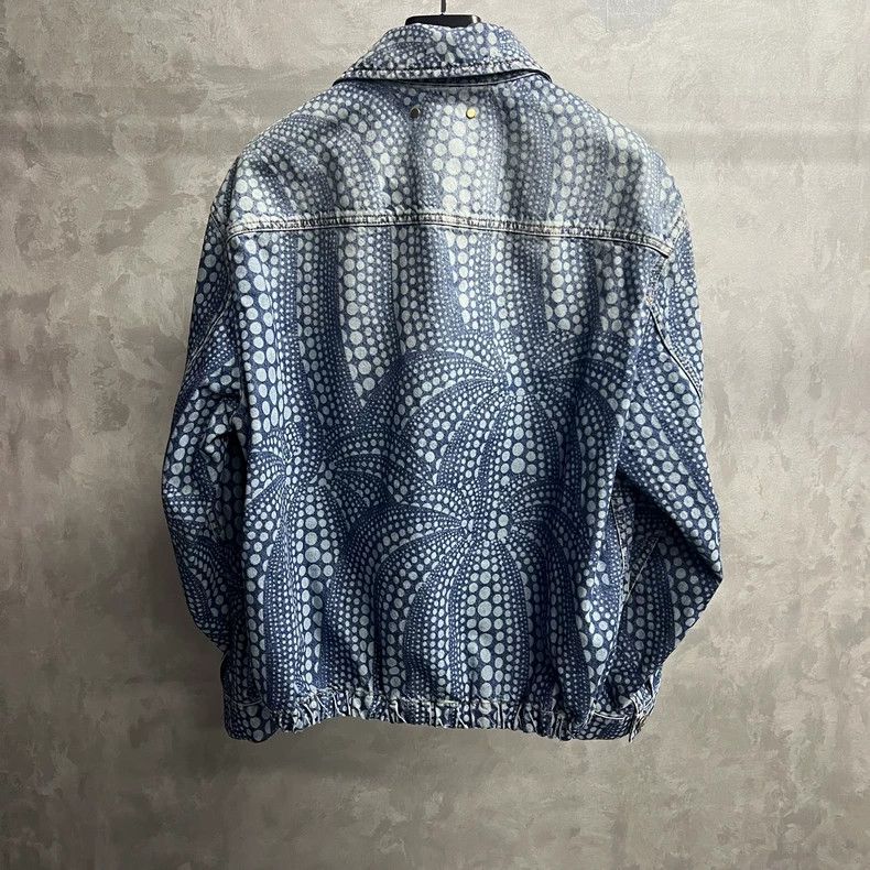 Louis Vuitton Louis Vuitton Blue Pumpkin Pattern Denim Jacket Size US M / EU 48-50 / 2 - 5 Thumbnail