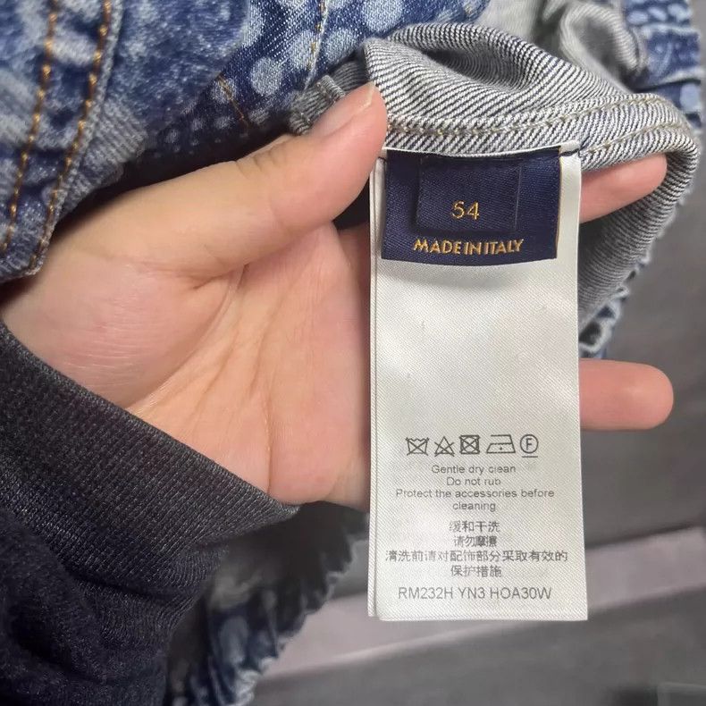 Louis Vuitton Louis Vuitton Blue Denim Jacket with Pumpkin Print Size US L / EU 52-54 / 3 - 4 Thumbnail