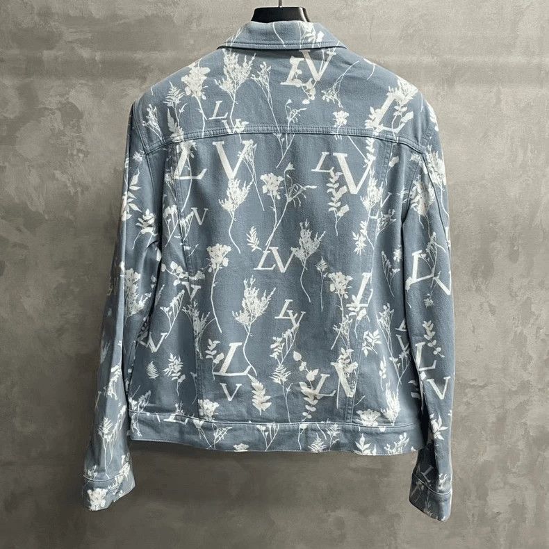 Louis Vuitton Louis Vuitton Blue Floral Denim Jacket Size US L / EU 52-54 / 3 - 2 Thumbnail