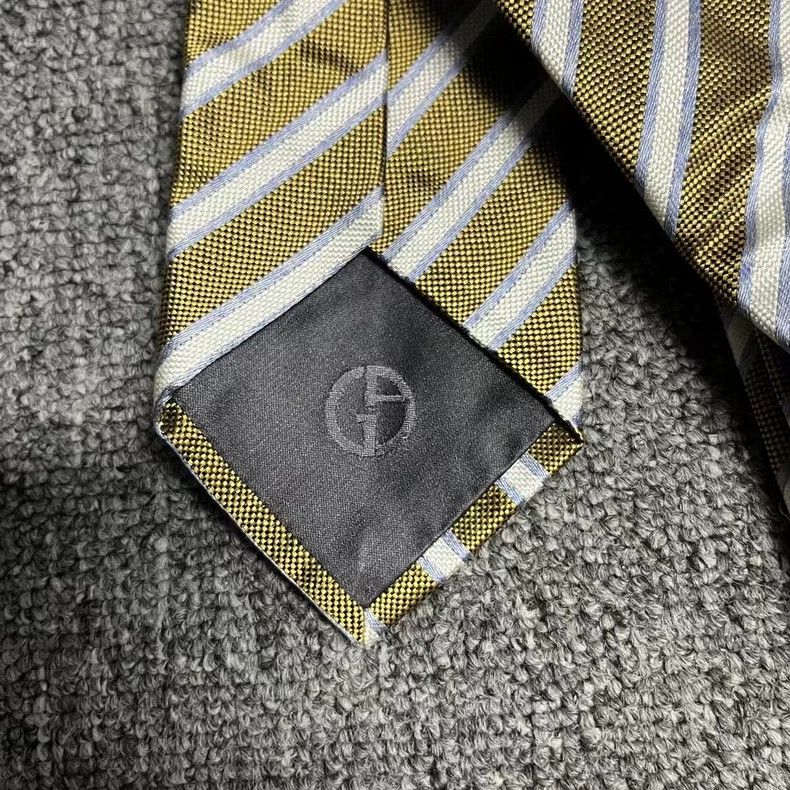 Emporio Armani Giorgio Armani Striped Pattern Logo Tie Size ONE SIZE - 2 Thumbnail