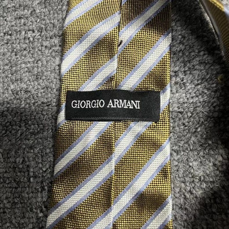 Emporio Armani Giorgio Armani Striped Pattern Logo Tie Size ONE SIZE - 5 Thumbnail