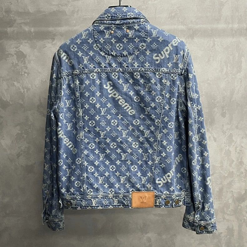 Louis Vuitton Louis Vuitton Supreme Blue Denim Jacket Size US L / EU 52-54 / 3 - 4 Thumbnail