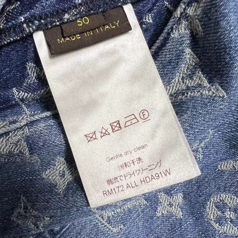 Louis Vuitton Louis Vuitton Supreme Blue Logo Denim Jacket Size US L / EU 52-54 / 3 - 3 Thumbnail