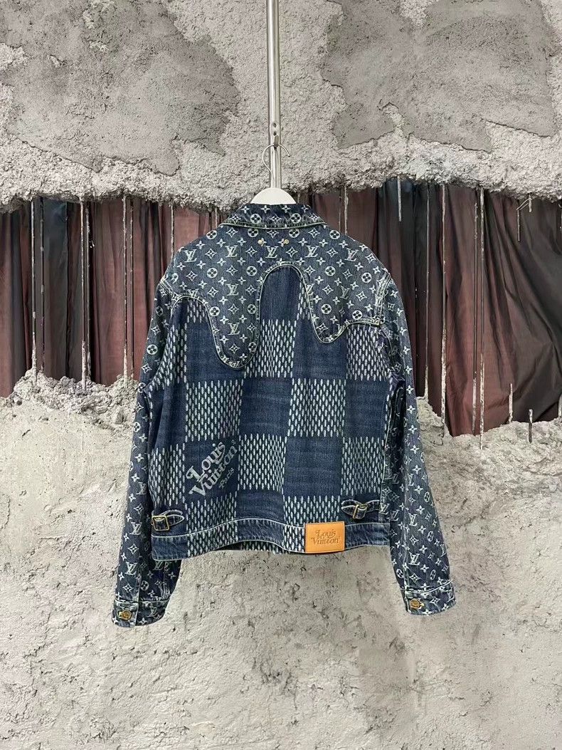 Louis Vuitton Louis Vuitton Blue Denim Jacket Nigo Design Size US L / EU 52-54 / 3 - 2 Thumbnail