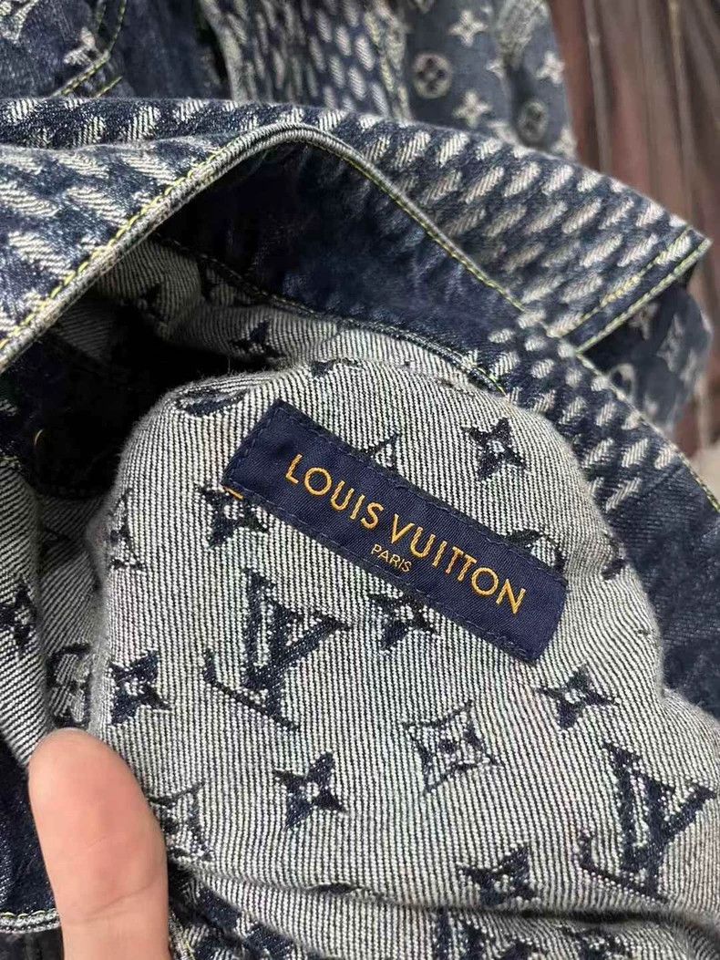 Louis Vuitton Louis Vuitton Blue Denim Jacket Nigo Design Size US L / EU 52-54 / 3 - 6 Thumbnail
