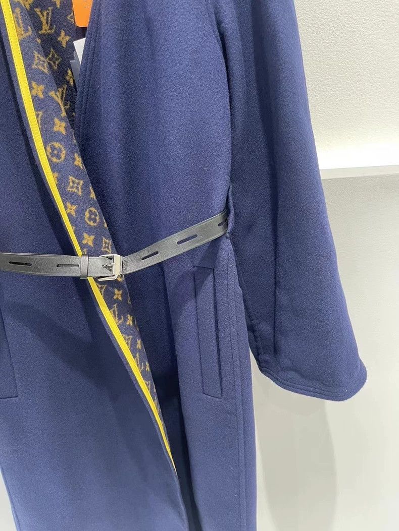 Louis Vuitton Louis Vuitton Deep Blue Wool Coat Size US XS / EU 42 / 0 - 5 Thumbnail