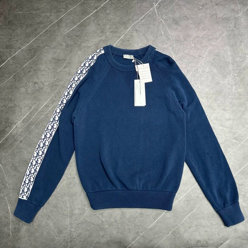 Dior Dior Blue Sweater with Logo Print Size US S / EU 44-46 / 1 - 2 Thumbnail