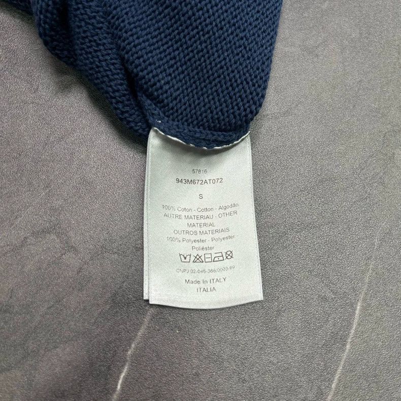 Dior Dior Blue Sweater with Logo Print Size US S / EU 44-46 / 1 - 8 Thumbnail