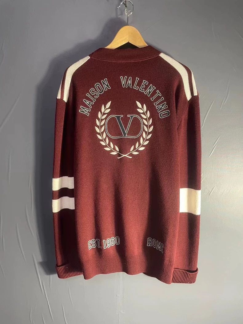 Valentino Valentino Red Wool Knit Cardigan Size US M / EU 48-50 / 2 - 2 Thumbnail