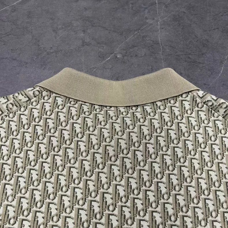 Dior Dior Olive Green Logo Knit Polo Shirt Size US XL / EU 56 / 4 - 3 Thumbnail